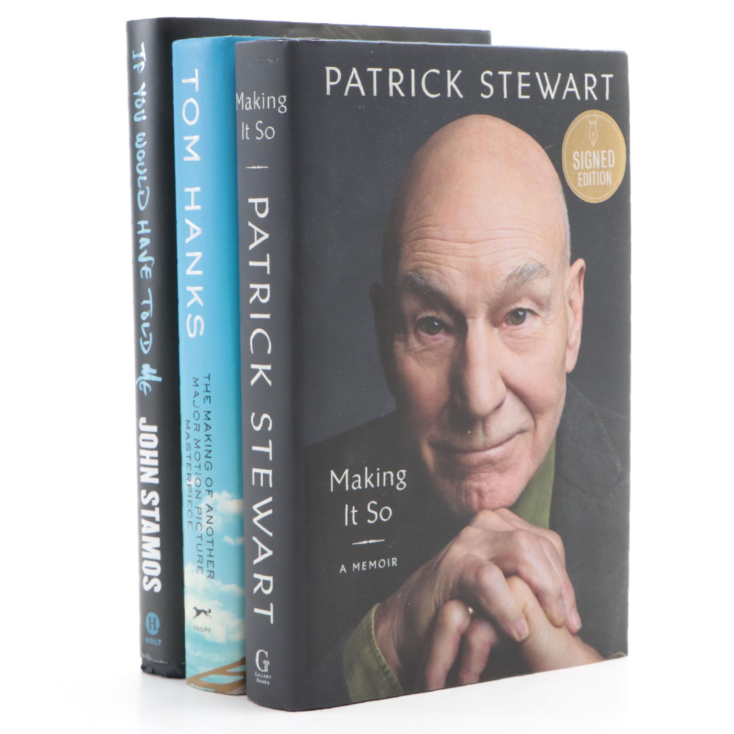 John Stamos, Tom Hanks, and Patrick Stewart Signed Books