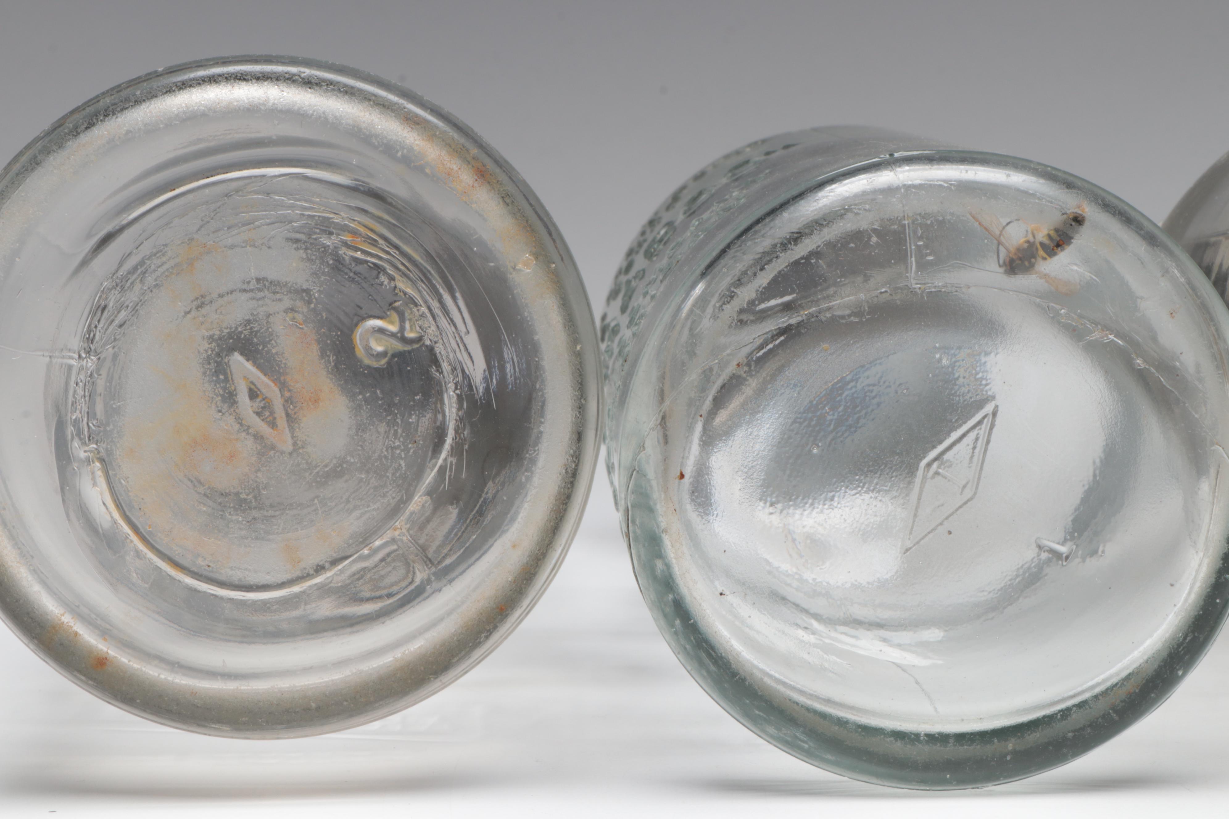 Glass Motor Oil Bottles Incl. The Kalamazoo, Mobiloil and Others, Vintage