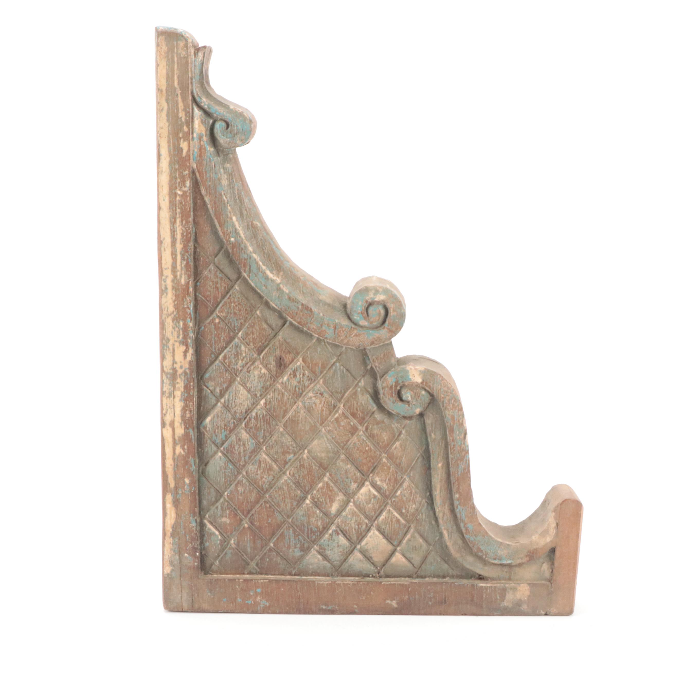 Salvaged Architectural Carved Wood Corbels
