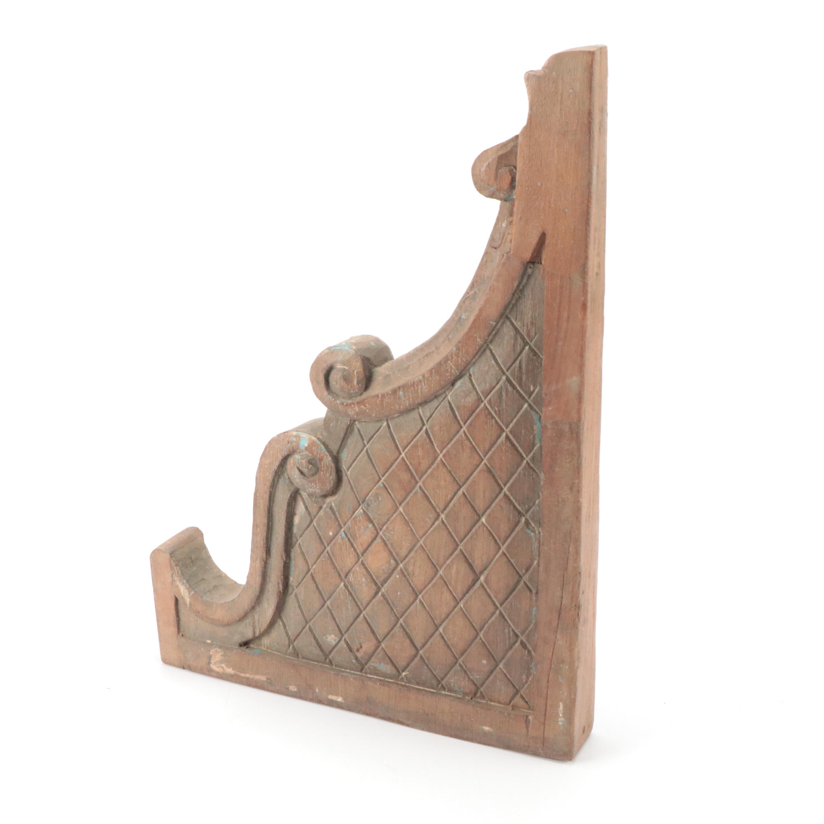 Salvaged Architectural Carved Wood Corbels