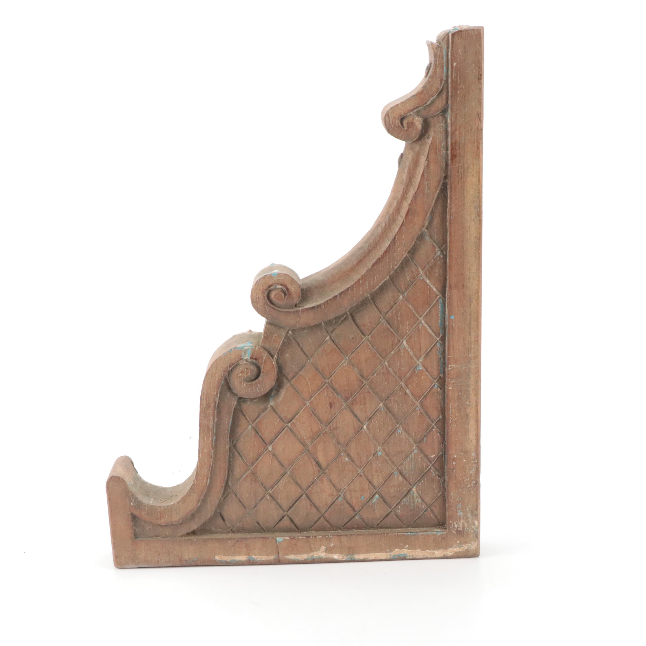Salvaged Architectural Carved Wood Corbels