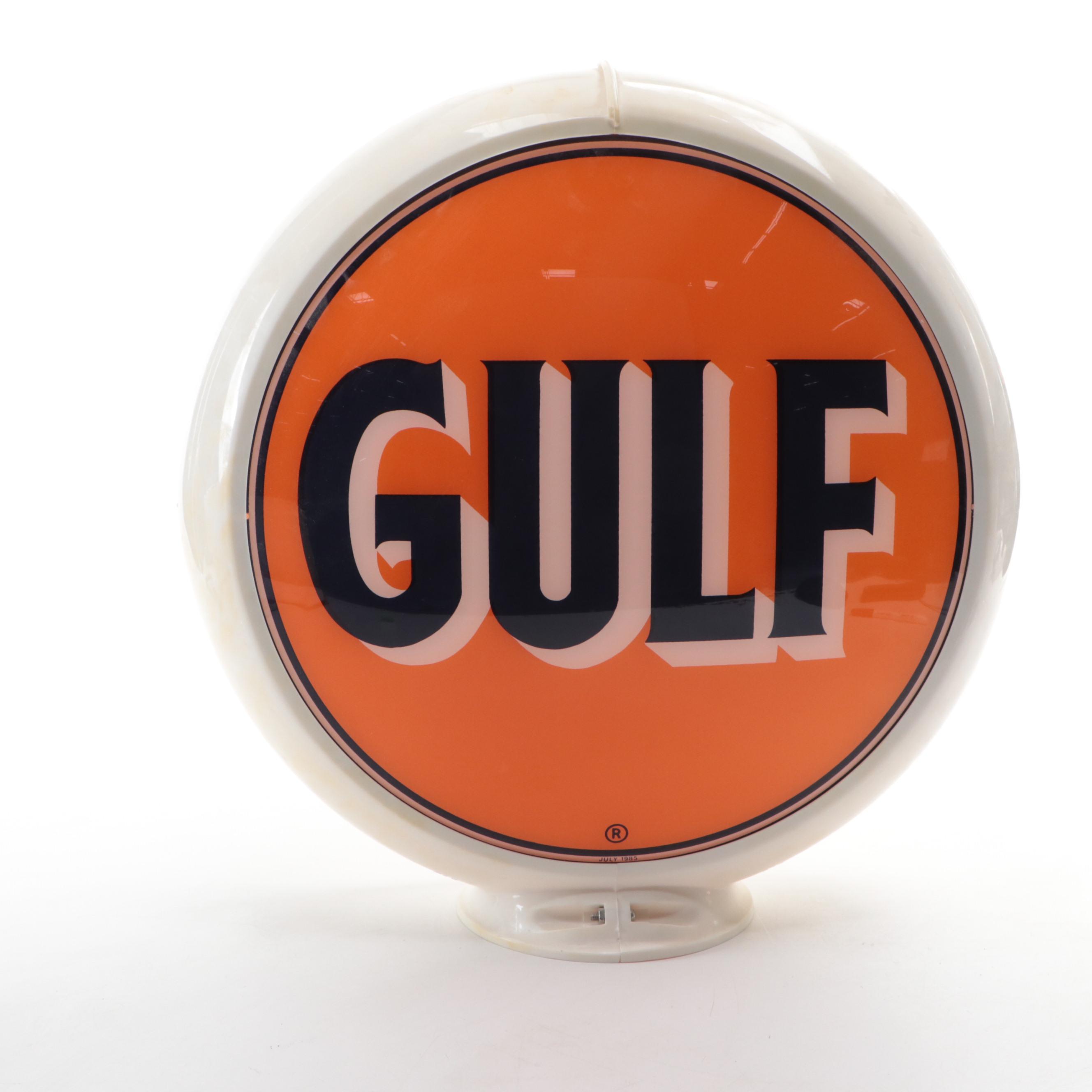 Gulf Advertising Gas Pump Globe, 1985