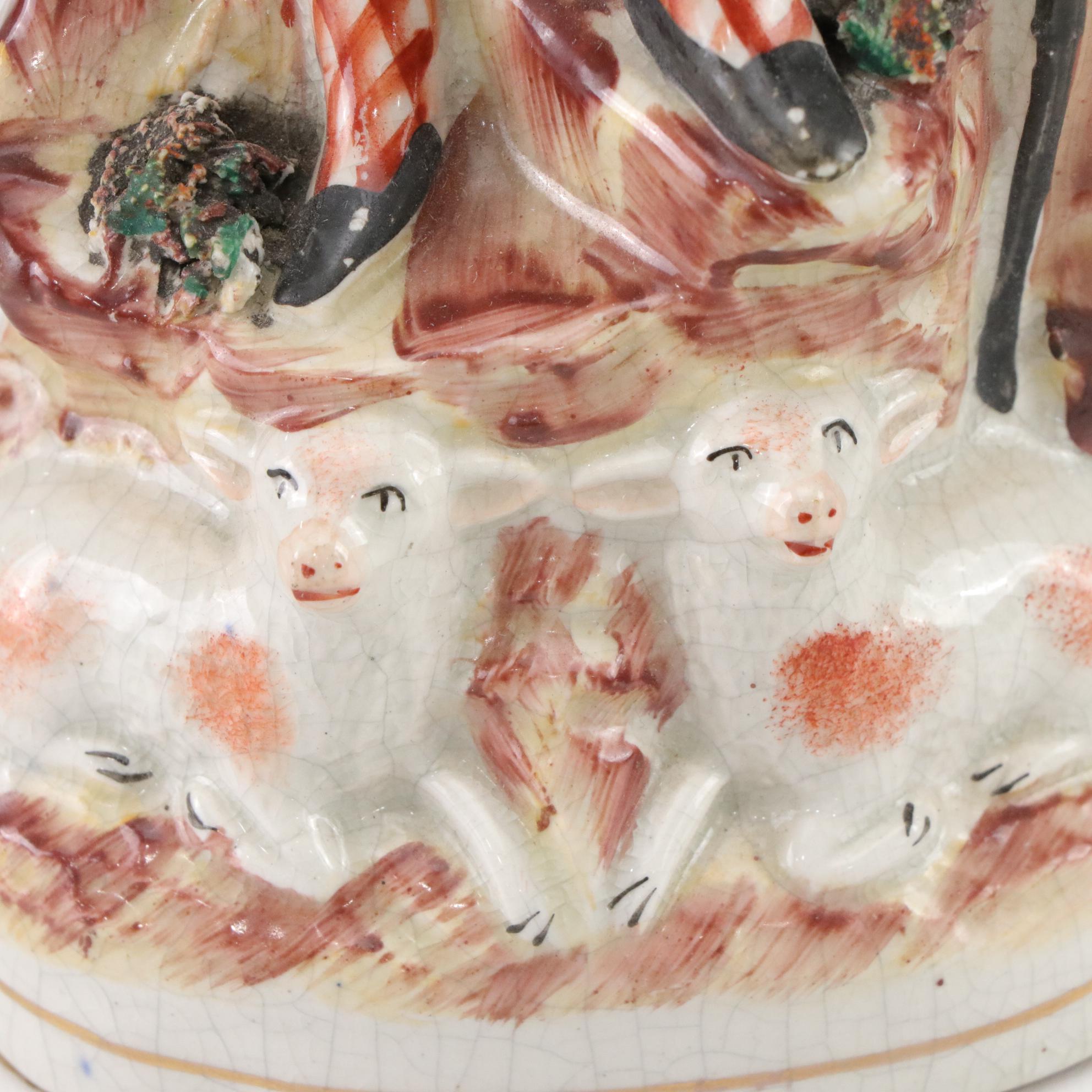 Staffordshire "Highland Musician" and Scottish Noble Porcelain Figurines