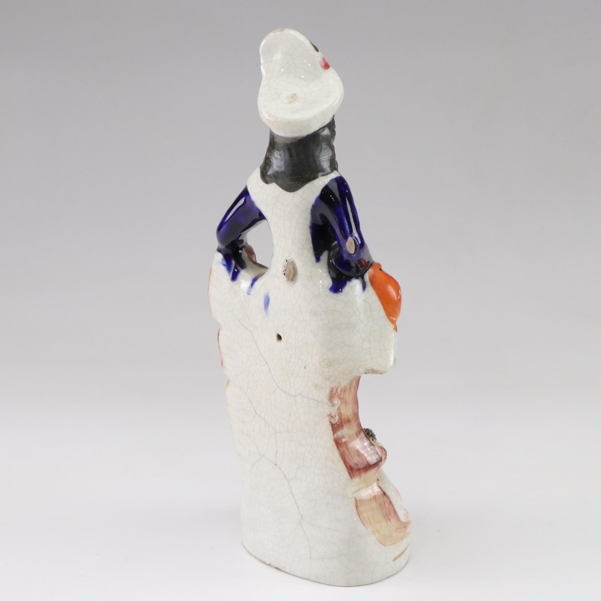 Staffordshire "Highland Musician" and Scottish Noble Porcelain Figurines