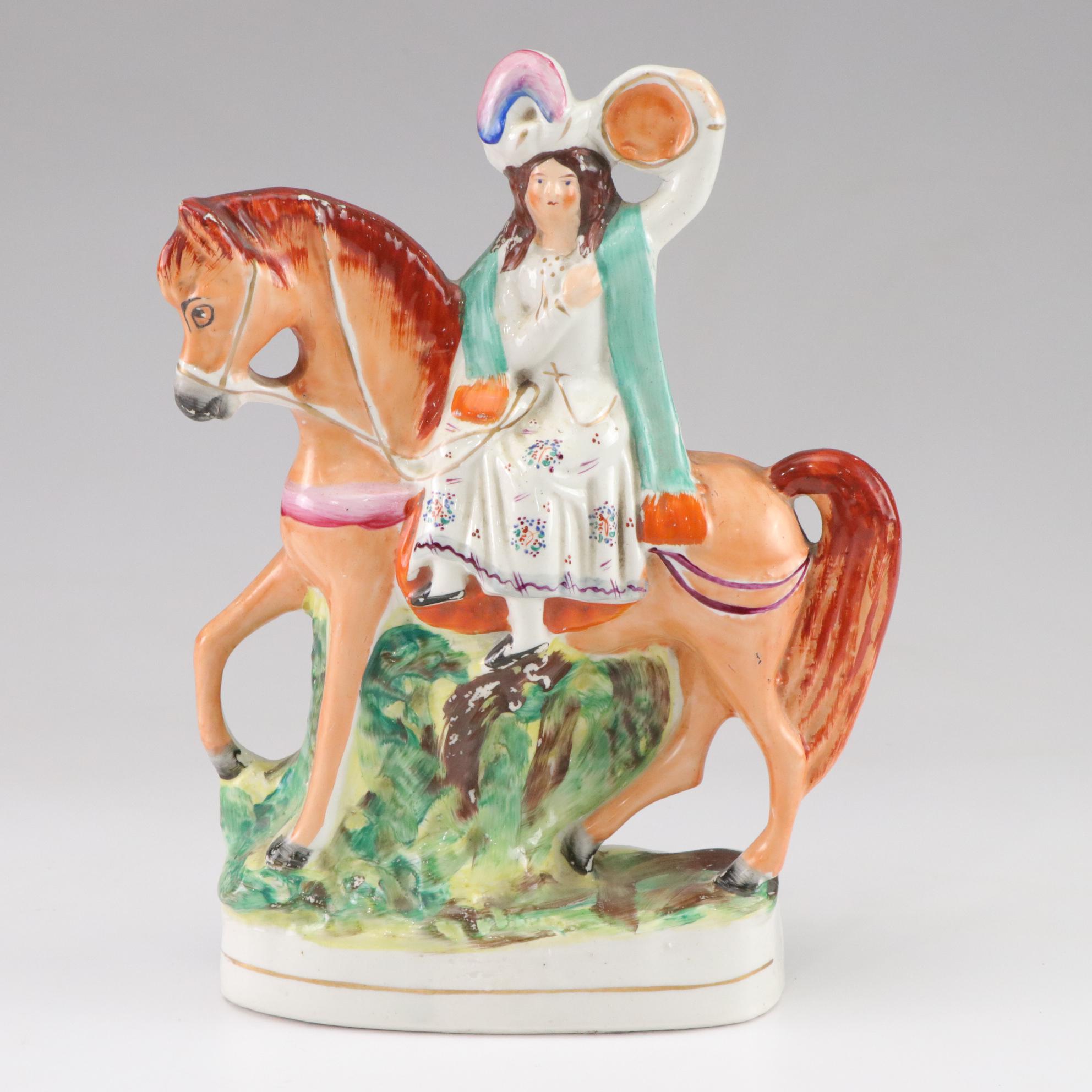 Staffordshire "Highland Musician" and Scottish Noble Porcelain Figurines