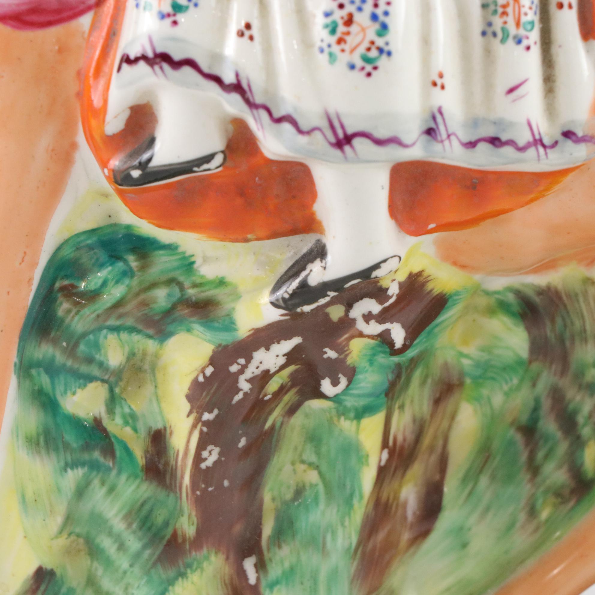 Staffordshire "Highland Musician" and Scottish Noble Porcelain Figurines