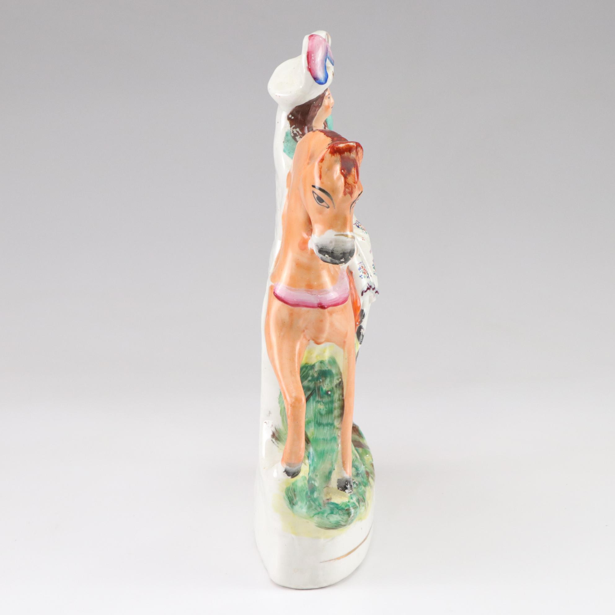 Staffordshire "Highland Musician" and Scottish Noble Porcelain Figurines