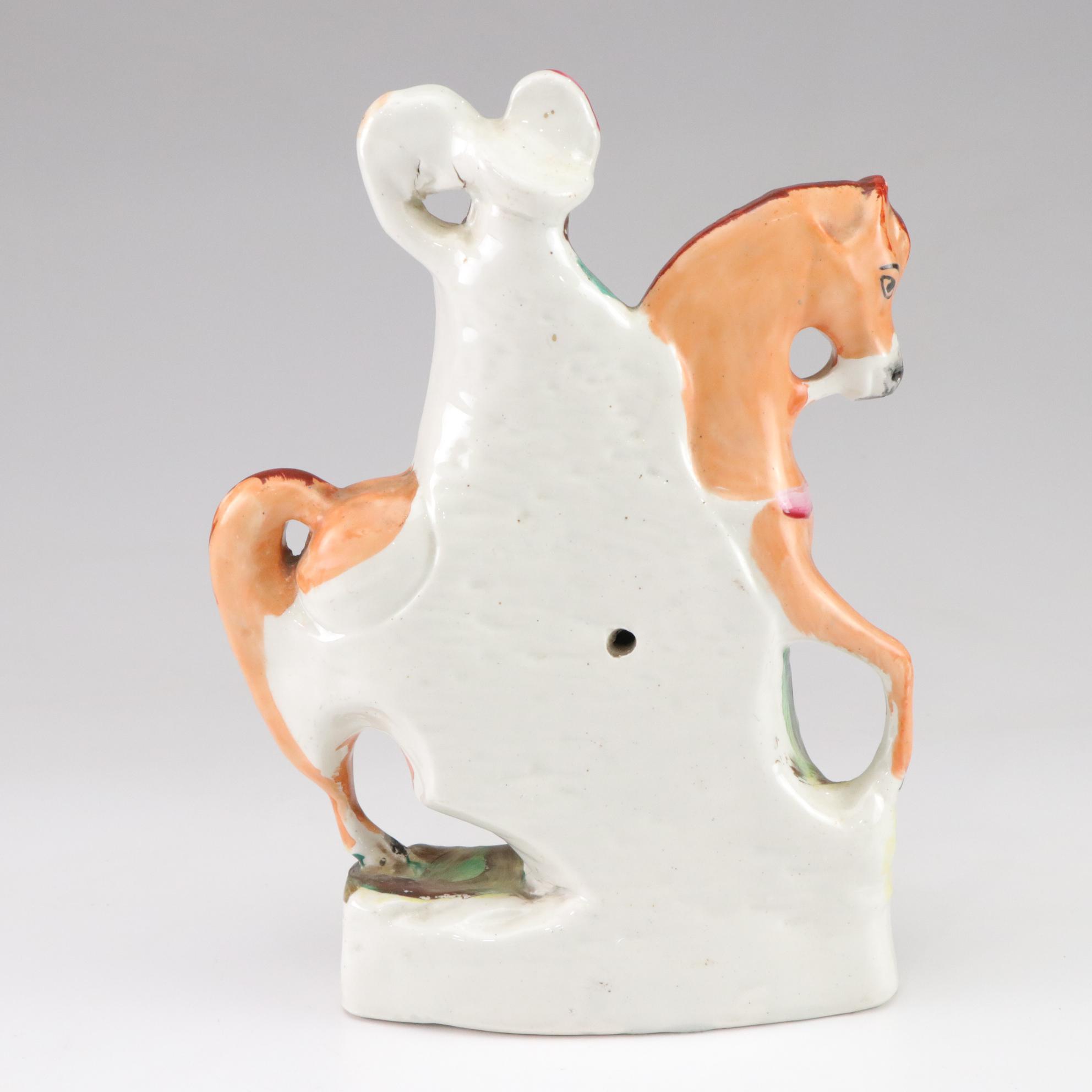 Staffordshire "Highland Musician" and Scottish Noble Porcelain Figurines