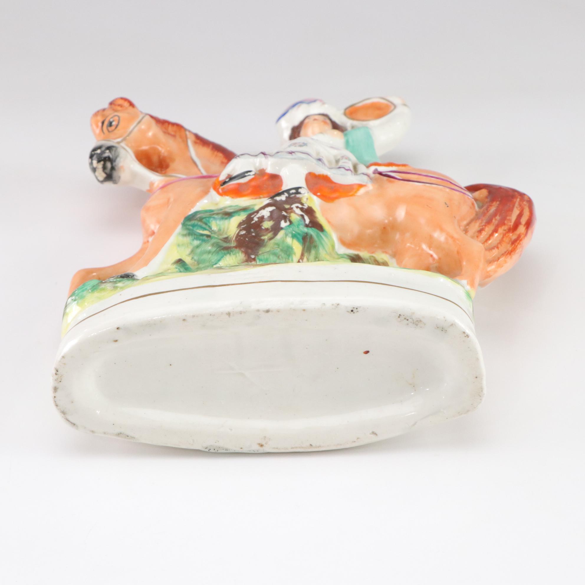 Staffordshire "Highland Musician" and Scottish Noble Porcelain Figurines