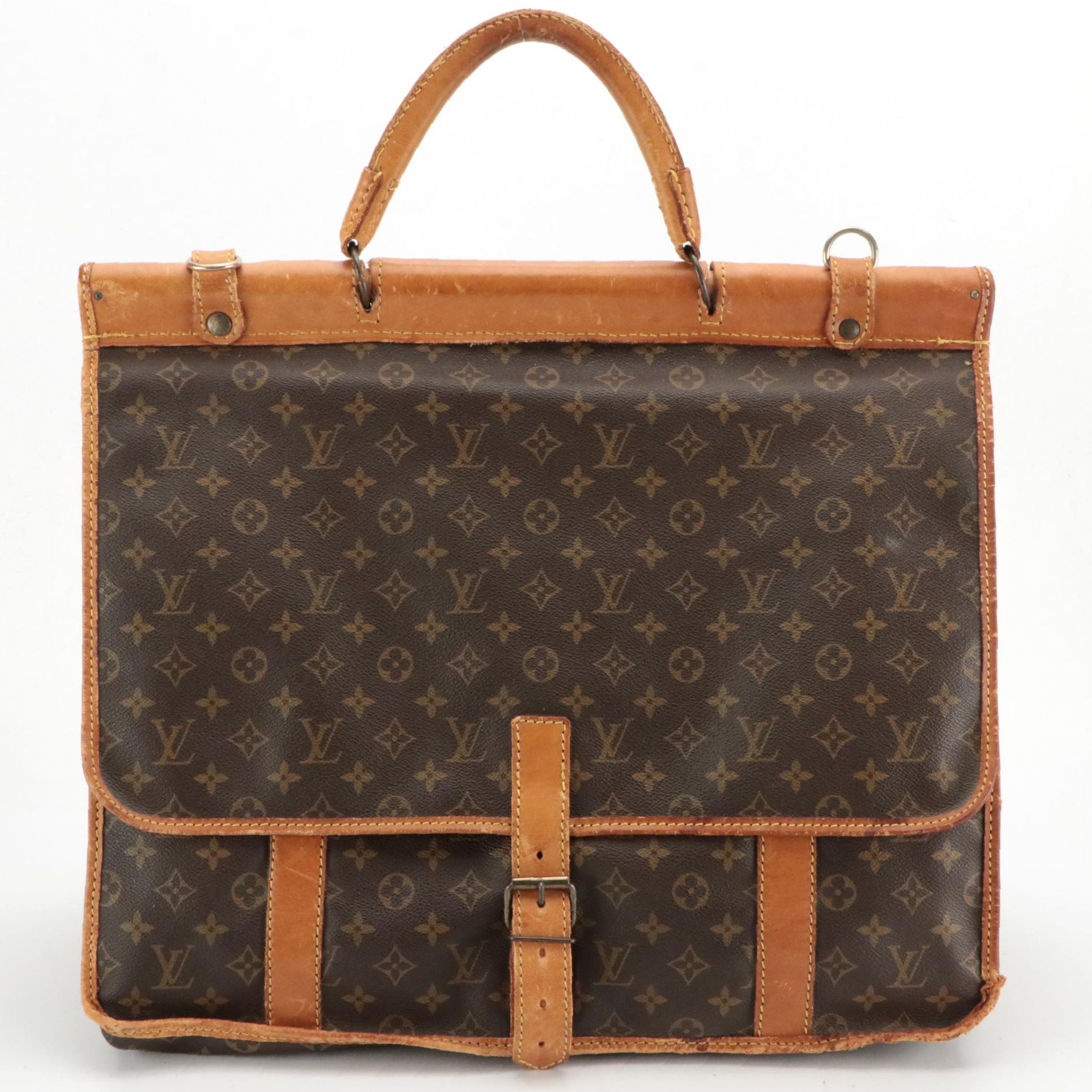 Louis Vuitton Sac Kleber Travel Bag in Monogram Canvas and Vachetta Leather