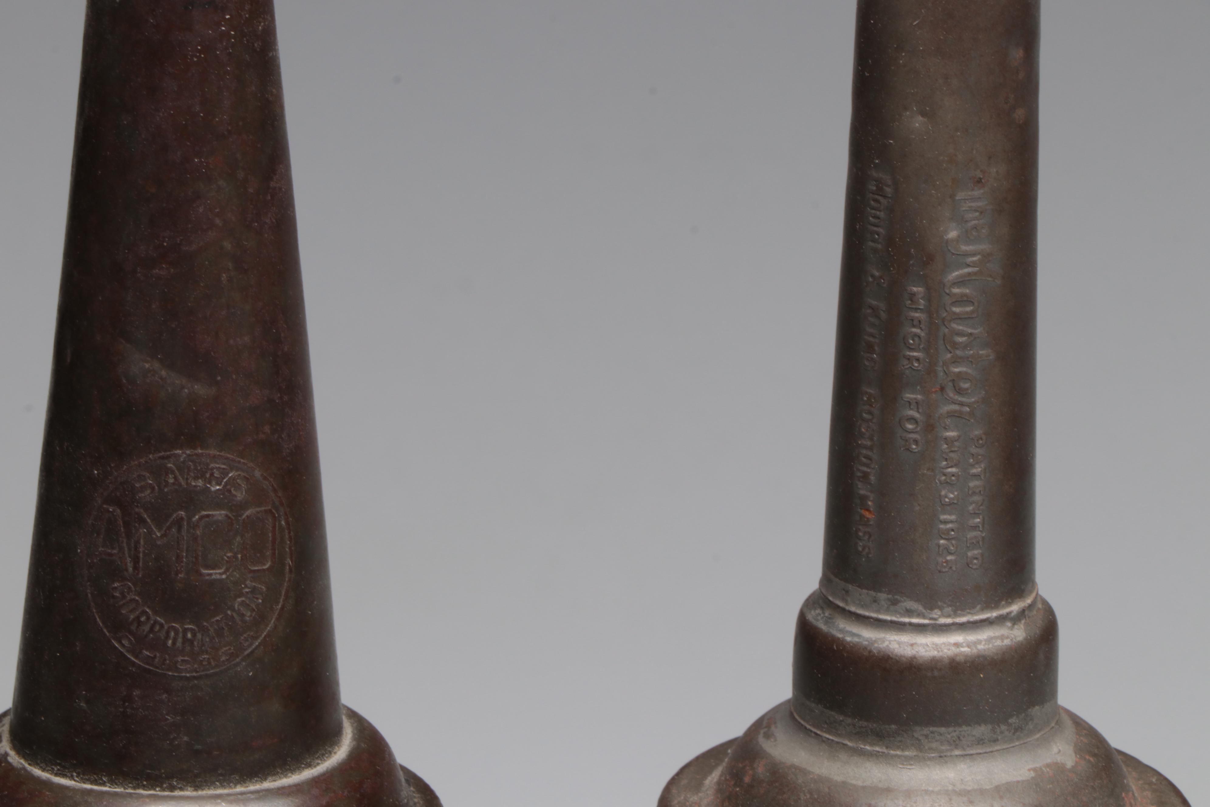 Master, Rapid Oiler, Mobiloil and Other Glass Motor Oil Bottles