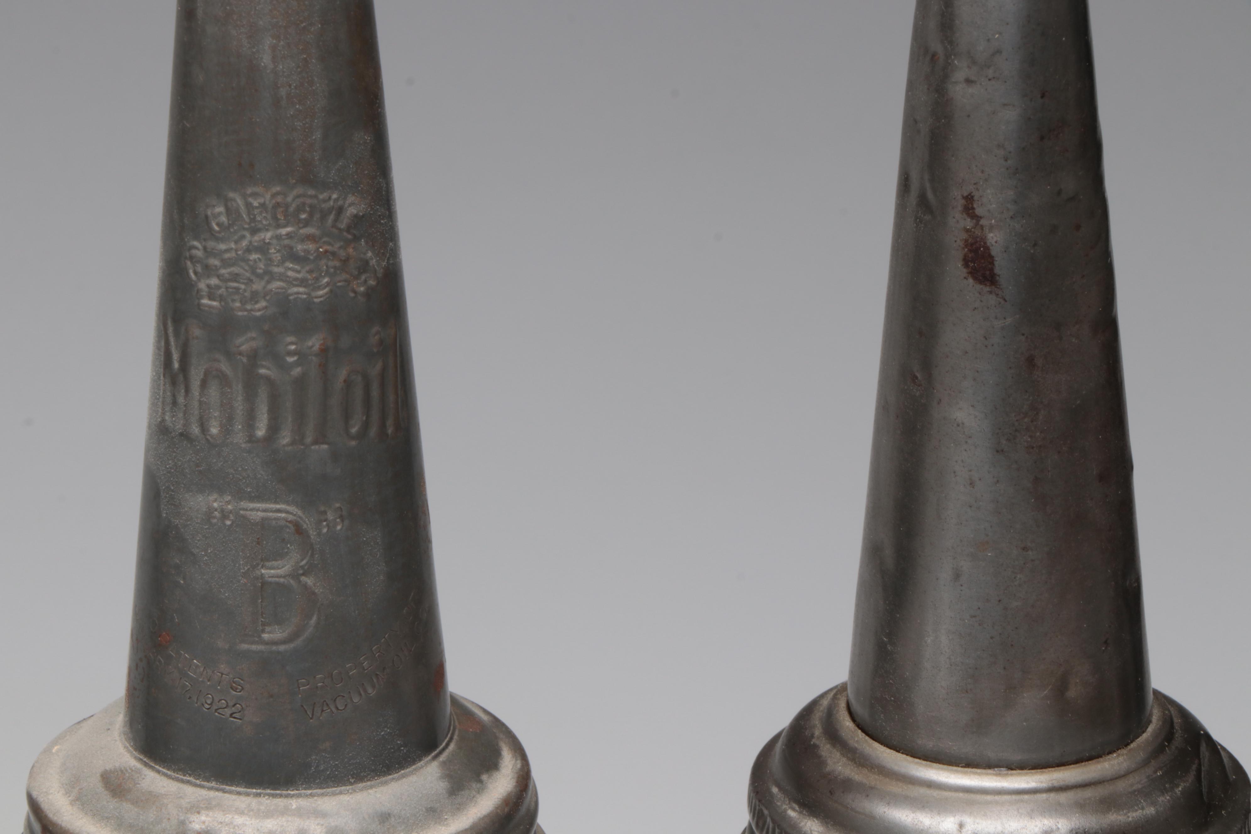 Master, Rapid Oiler, Mobiloil and Other Glass Motor Oil Bottles