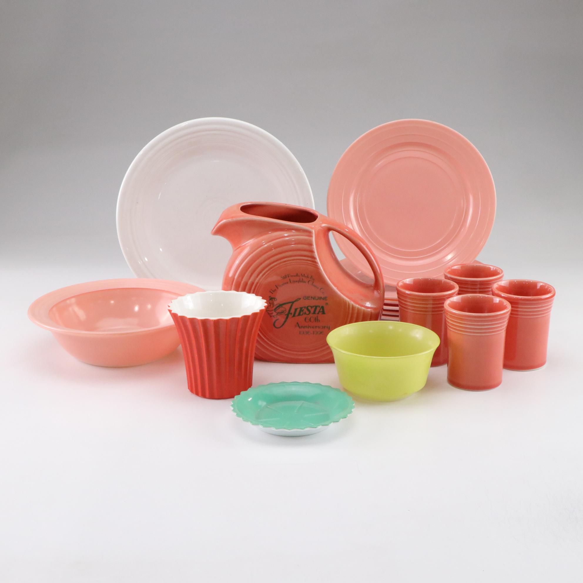 Fiestaware  60th Anniversary Pitcher & Tumblers and More Dishware