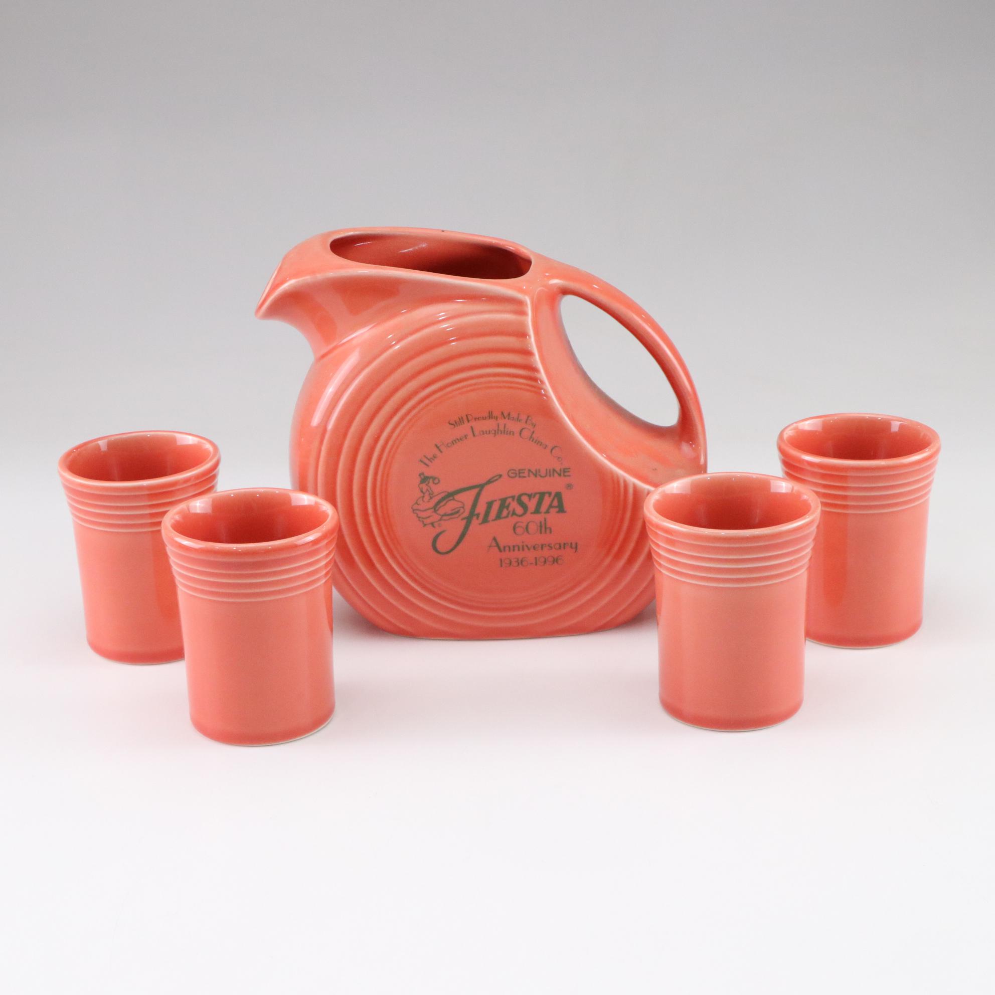 Fiestaware  60th Anniversary Pitcher & Tumblers and More Dishware