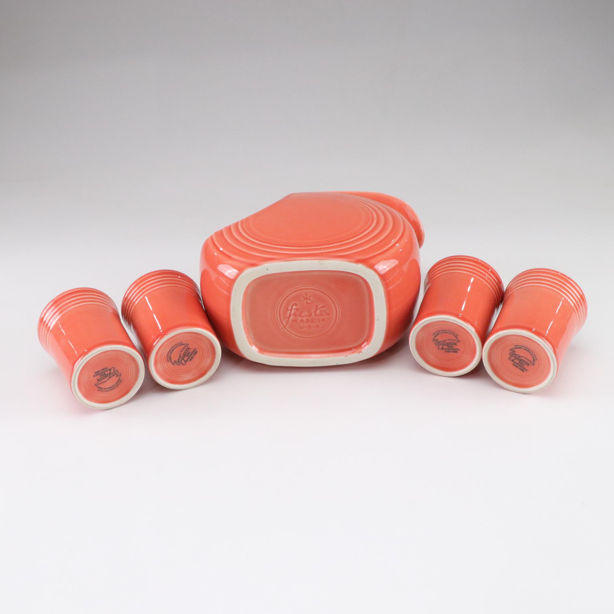 Fiestaware  60th Anniversary Pitcher & Tumblers and More Dishware