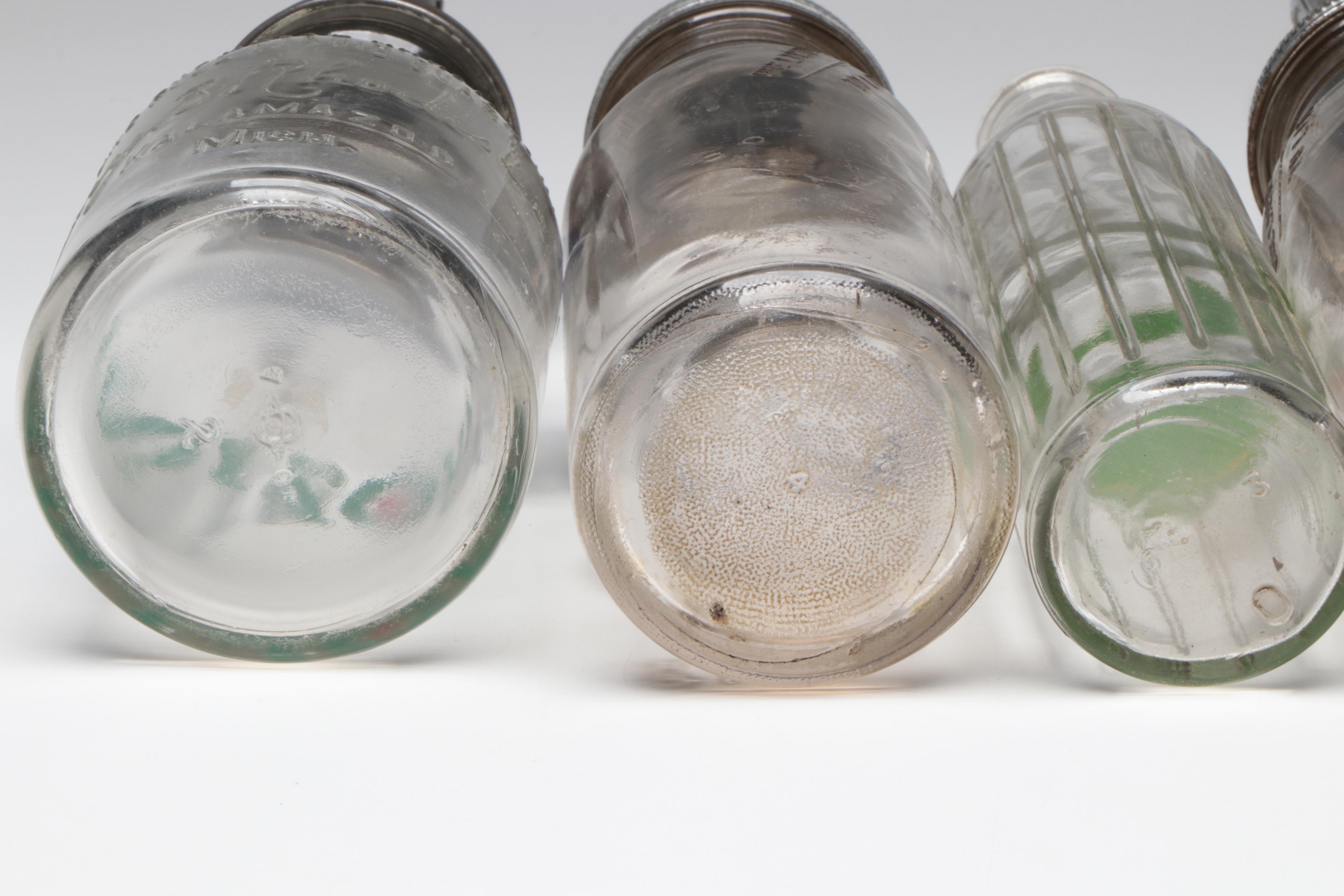 Standard, Havoline and Zerolene Glass Motor Oil Bottles, Mid-20th Century