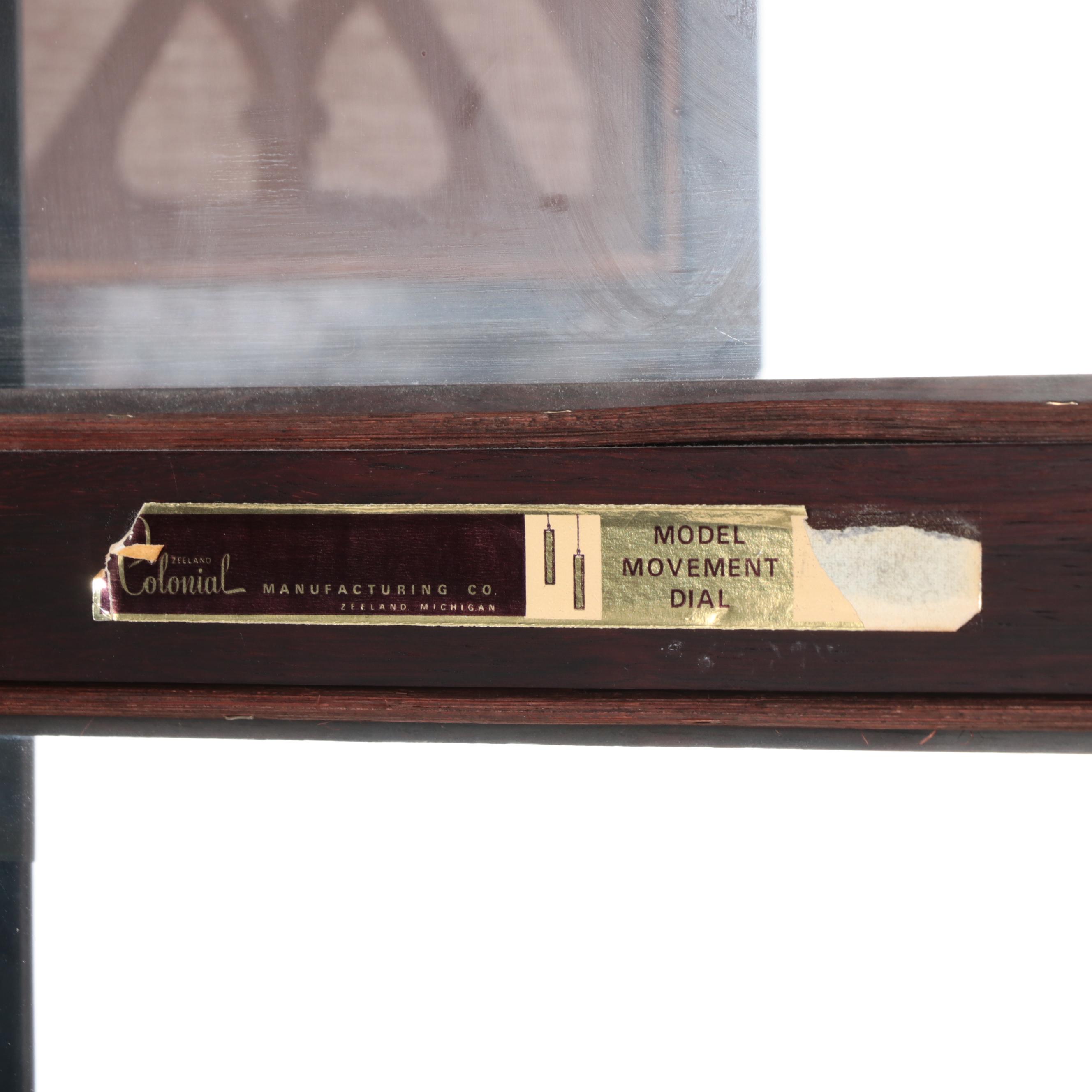 Colonial Mfg. Co. Grandfather Clock, 1960s