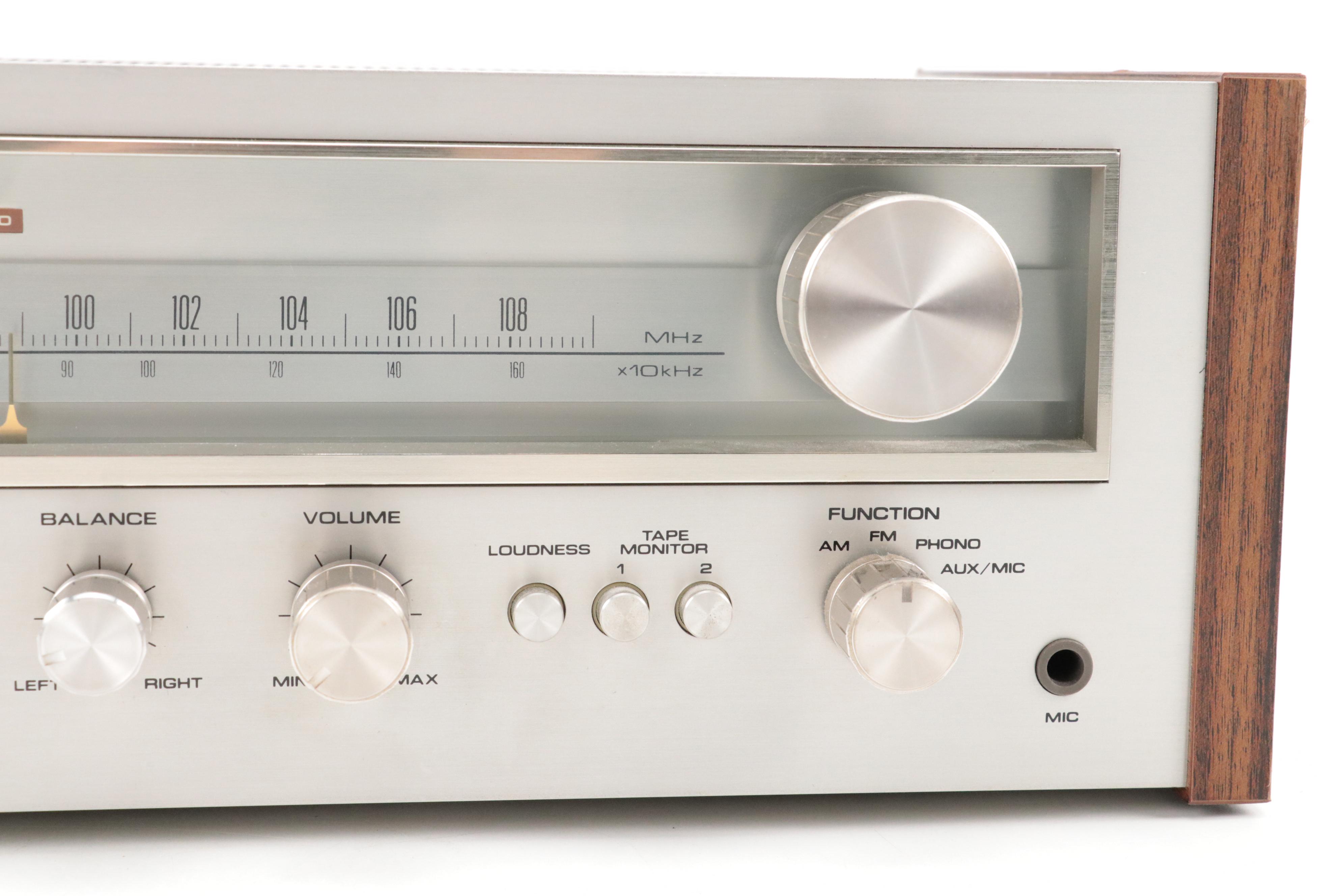 Pioneer Model SX-550 Stereo Receiver and Pinnacle PN-5+ Speakers, 1976–1978