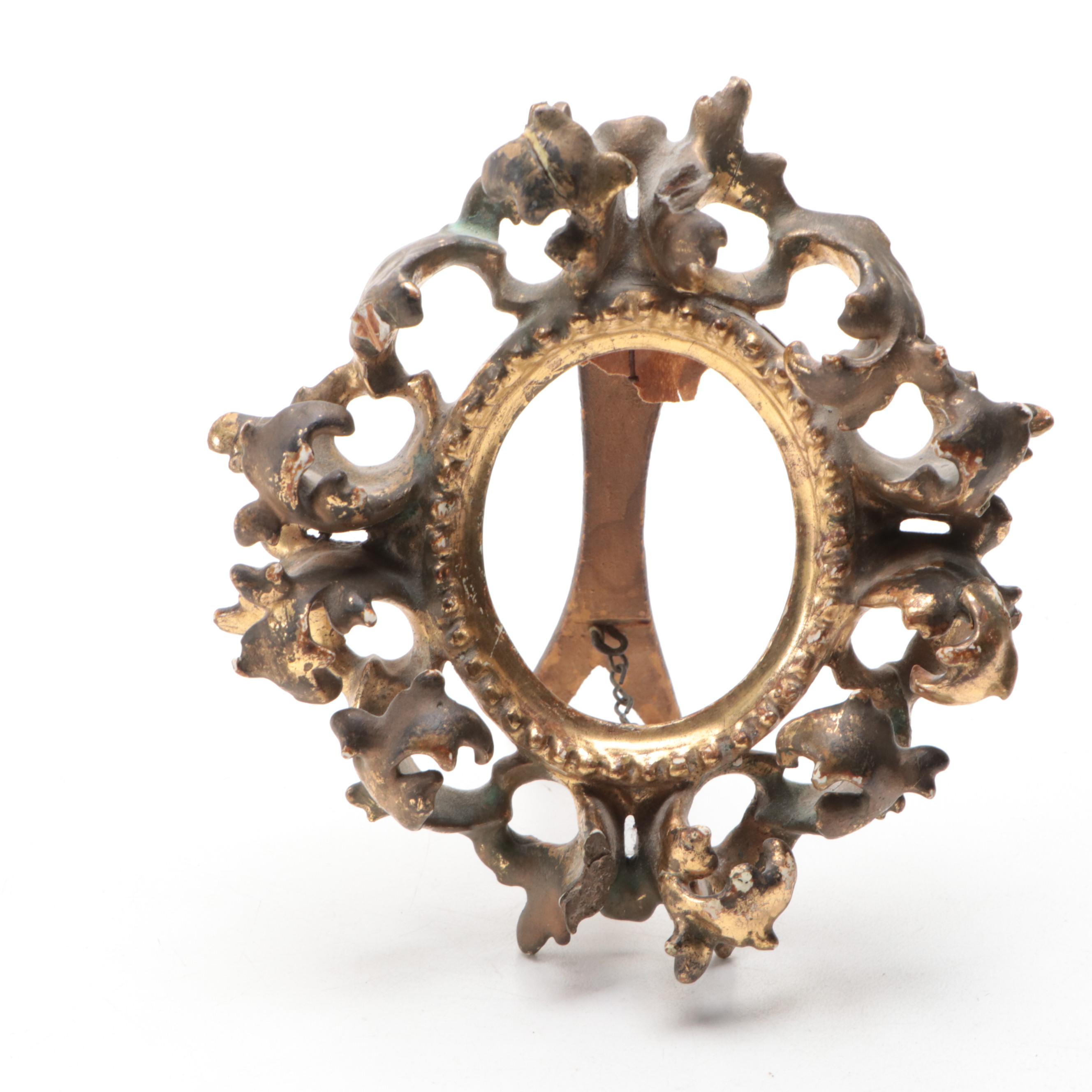 Framed German Hand-Painted Porcelain Queen Louise and Raphael's Cherubs Plaques