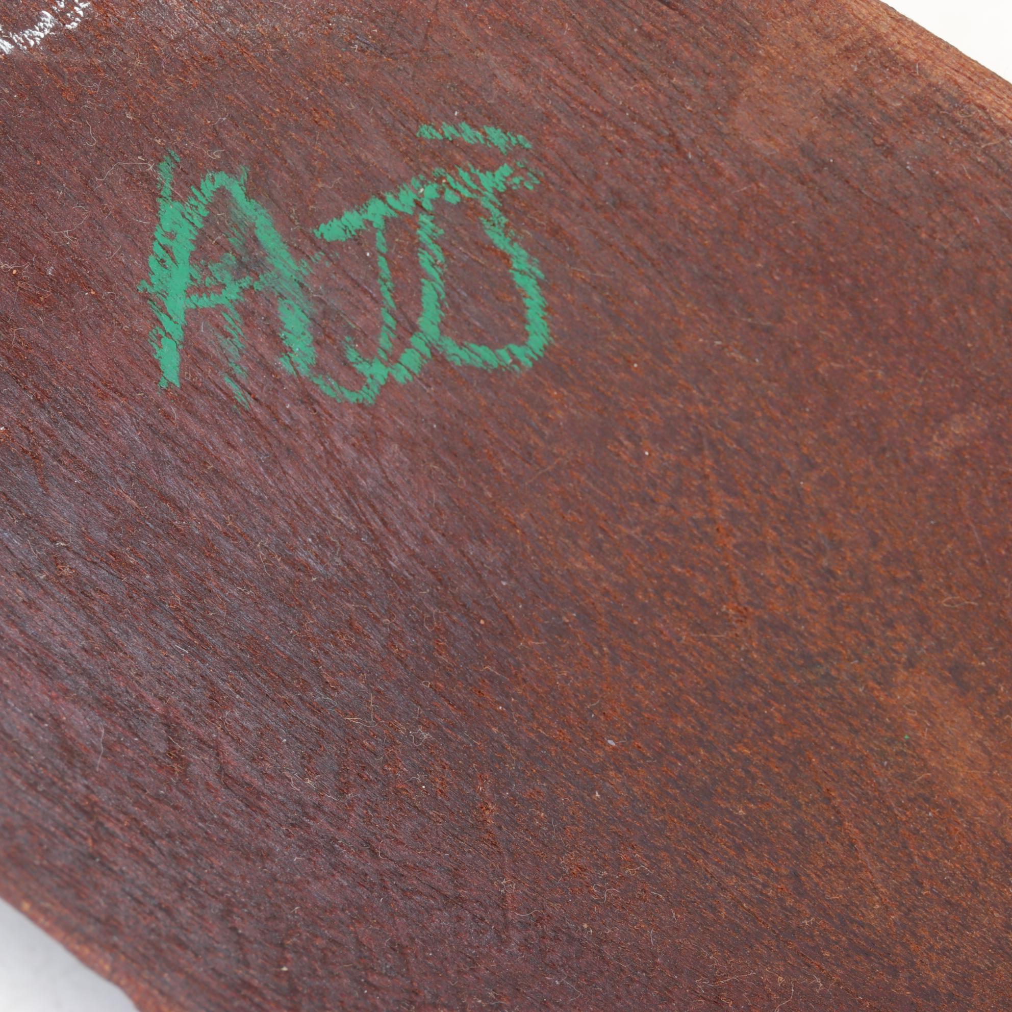 Australian Aboriginal Style Pyrography "Poker Work" Wood Bustard Bird Carving