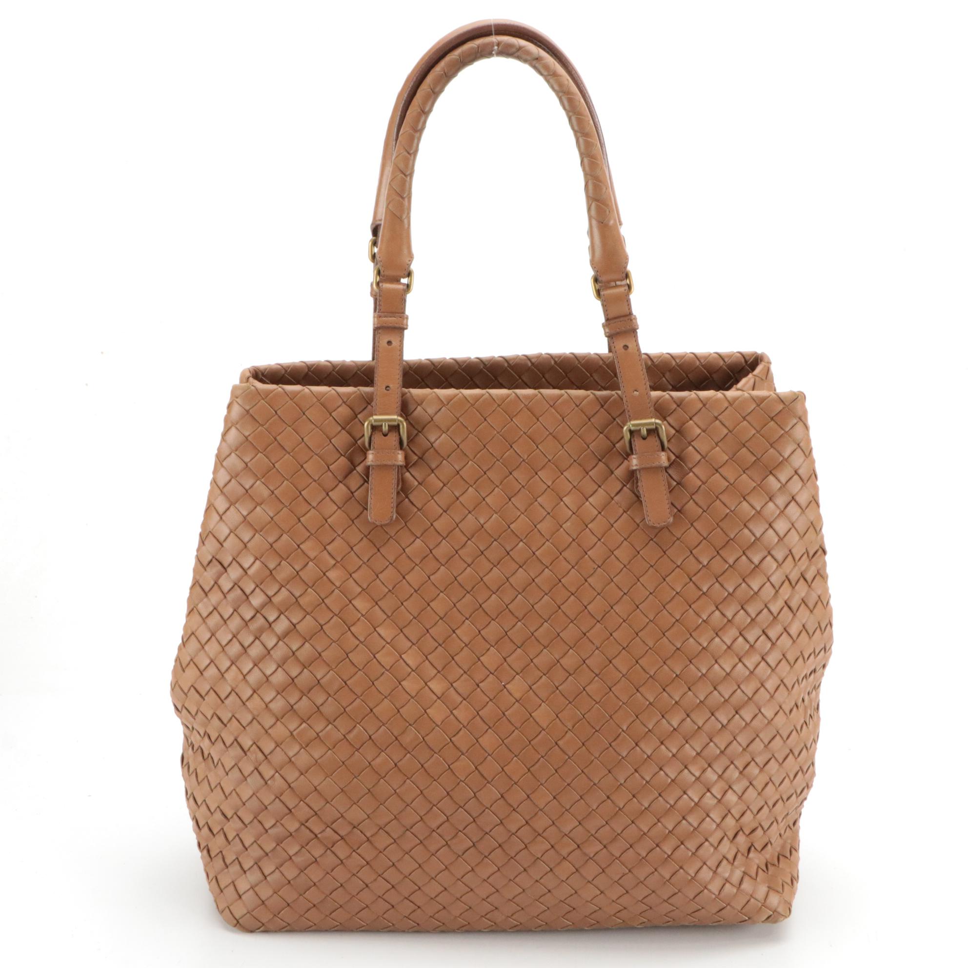 Bottega Veneta Brown Intrecciato Leather Shoulder Bag