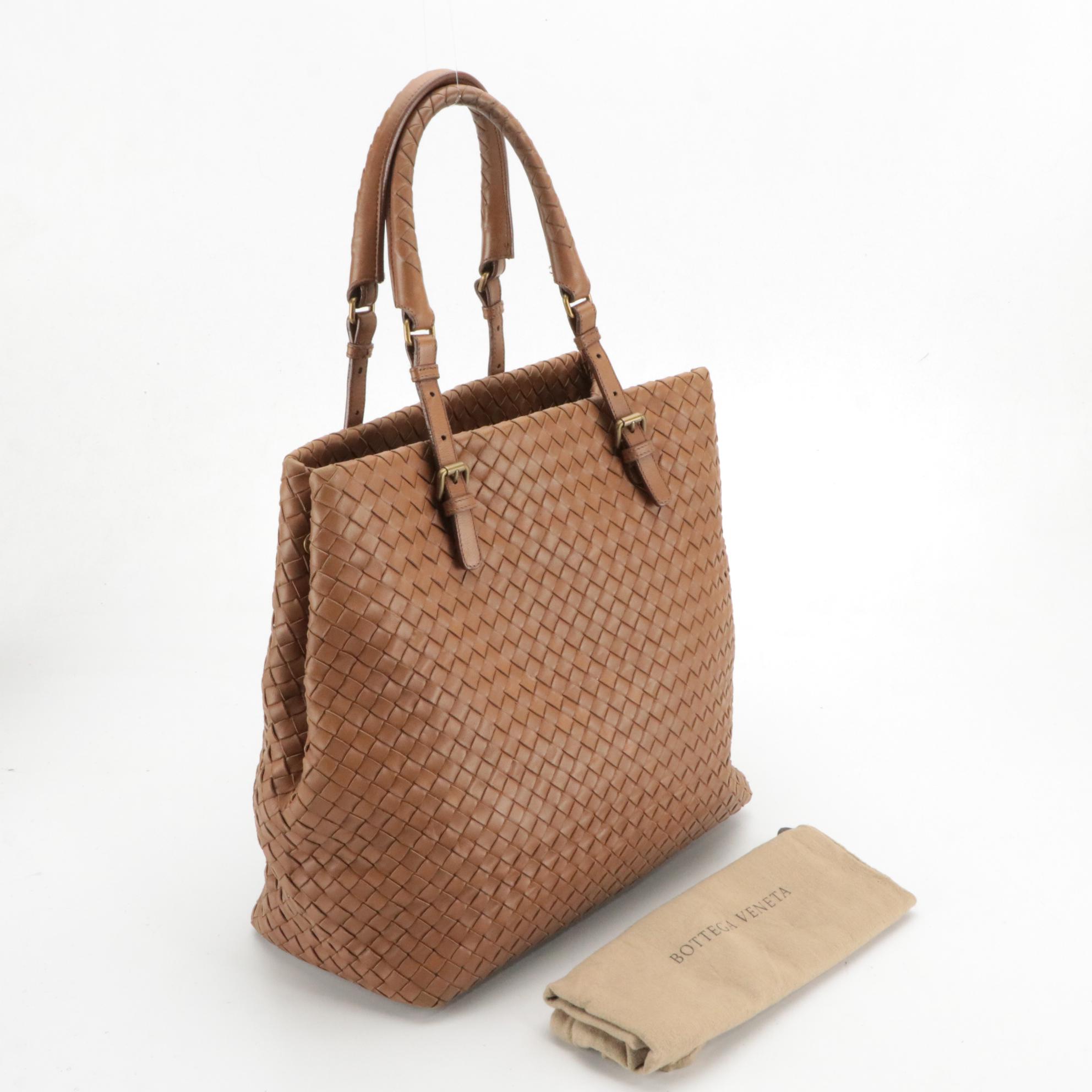 Bottega Veneta Brown Intrecciato Leather Shoulder Bag