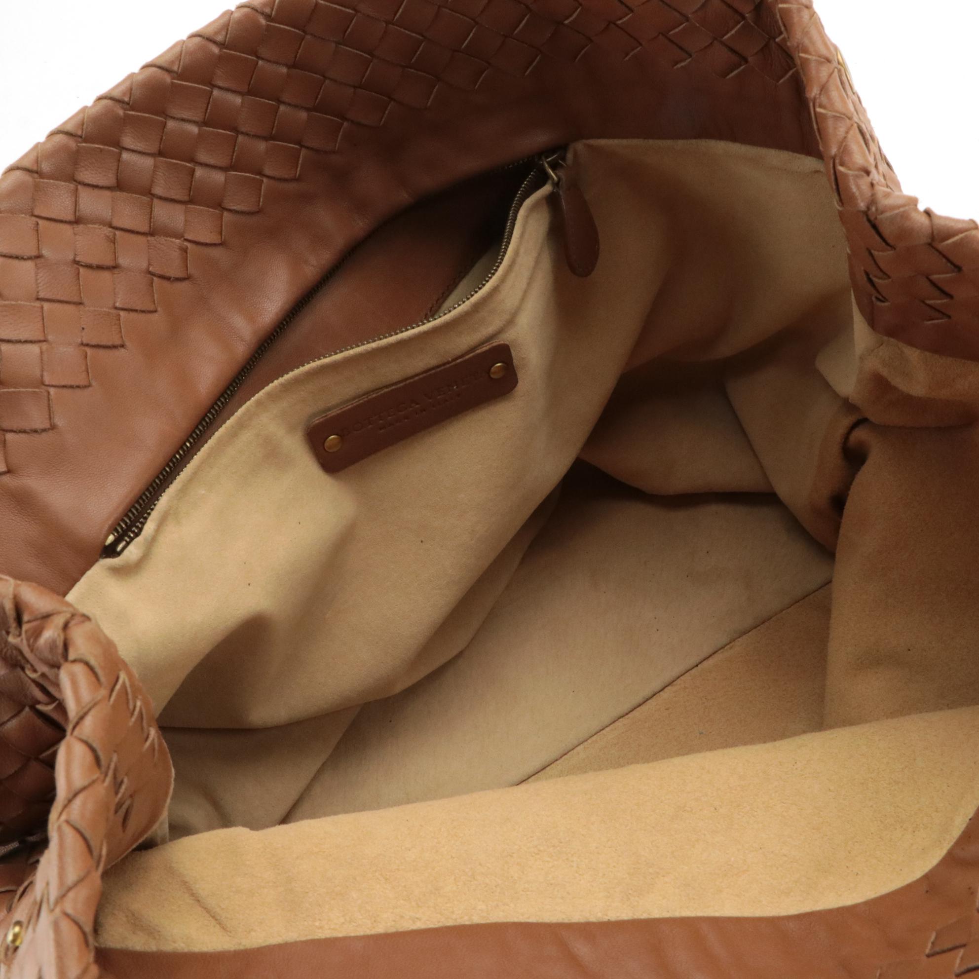 Bottega Veneta Brown Intrecciato Leather Shoulder Bag