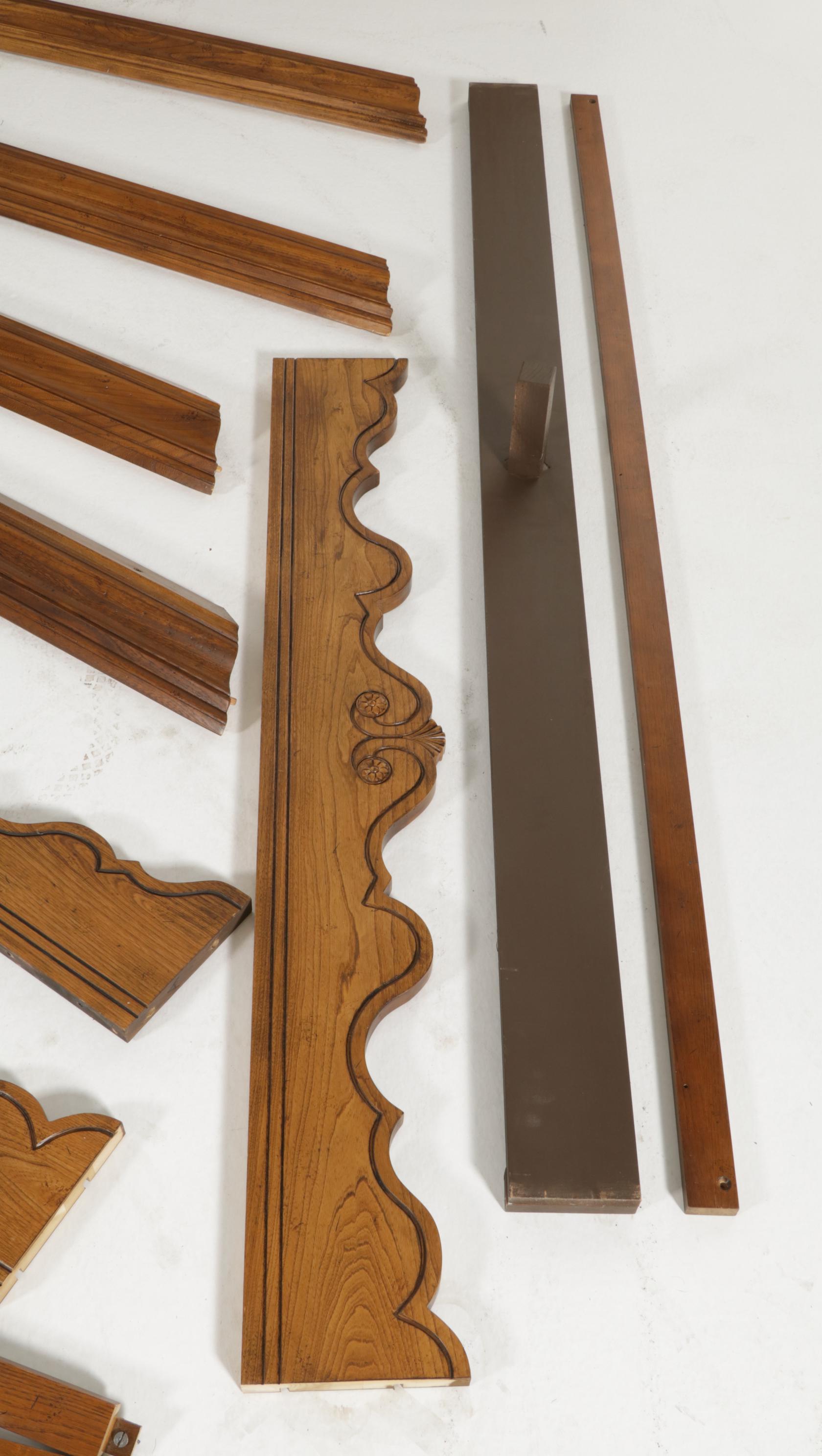 Baker Furniture Walnut and Burl Queen Size Canopy Bed Frame