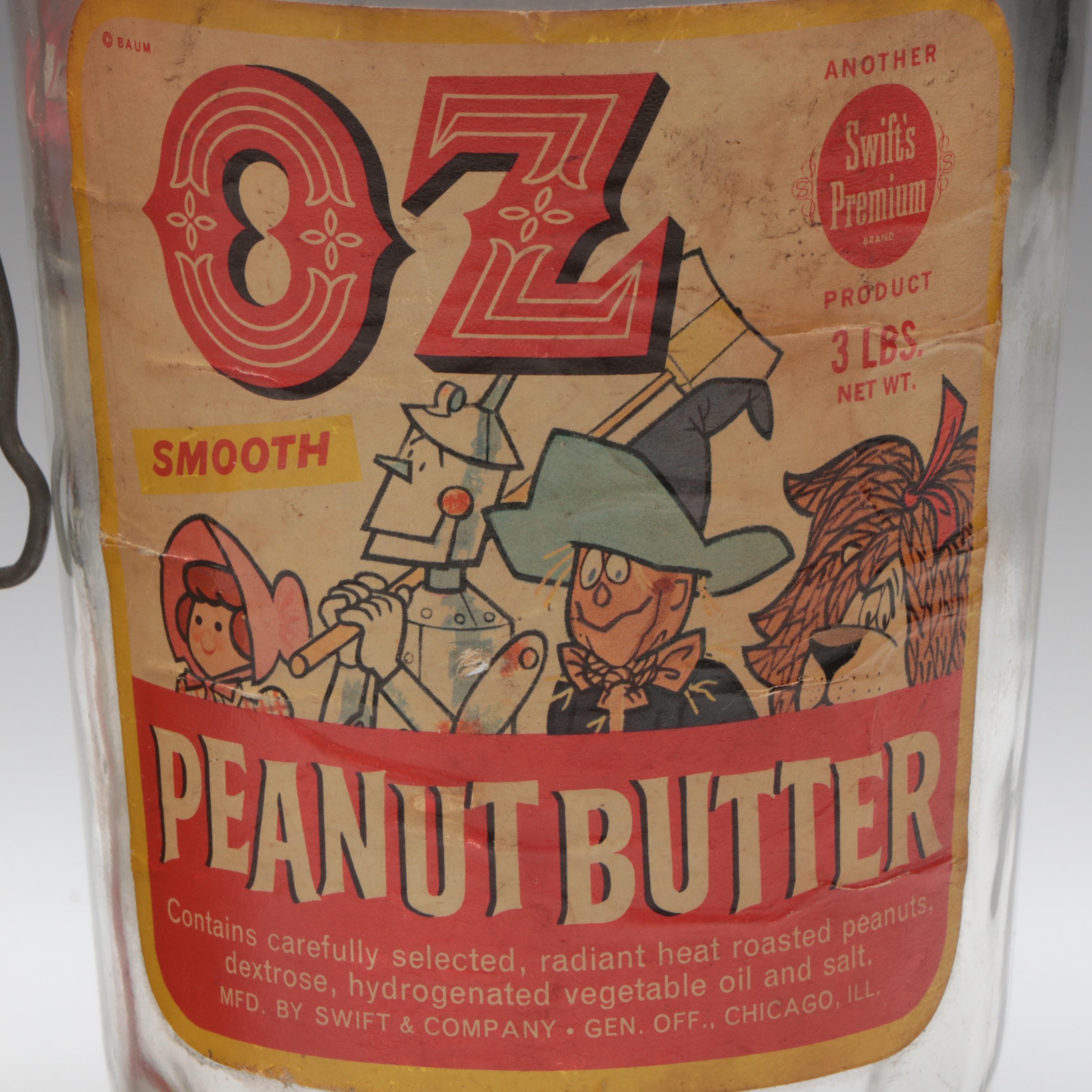 Swift's Premium "The Wizard of Oz" Peanut Butter Jar and Tin