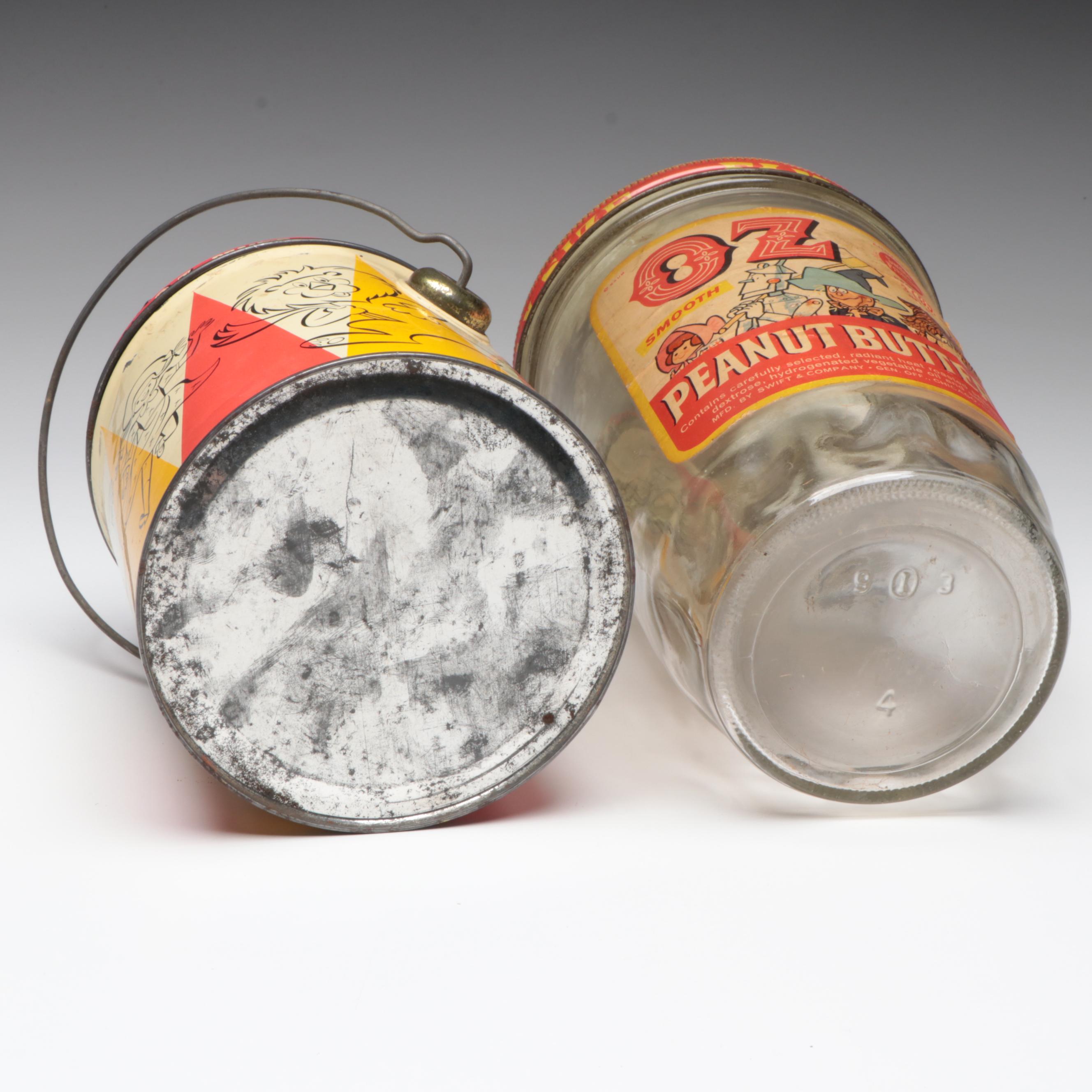 Swift's Premium "The Wizard of Oz" Peanut Butter Jar and Tin