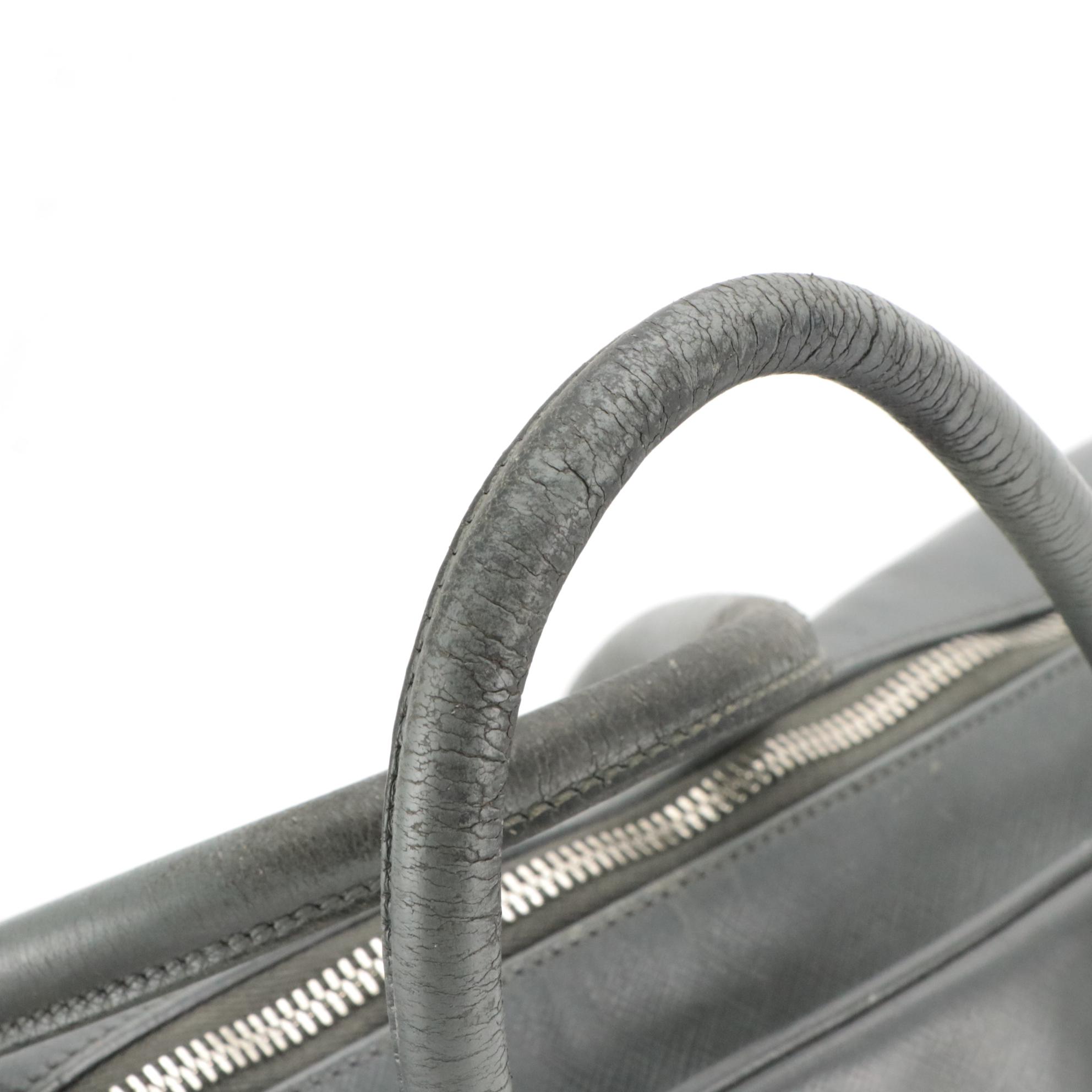Prada Grey Saffiano Leather Briefcase