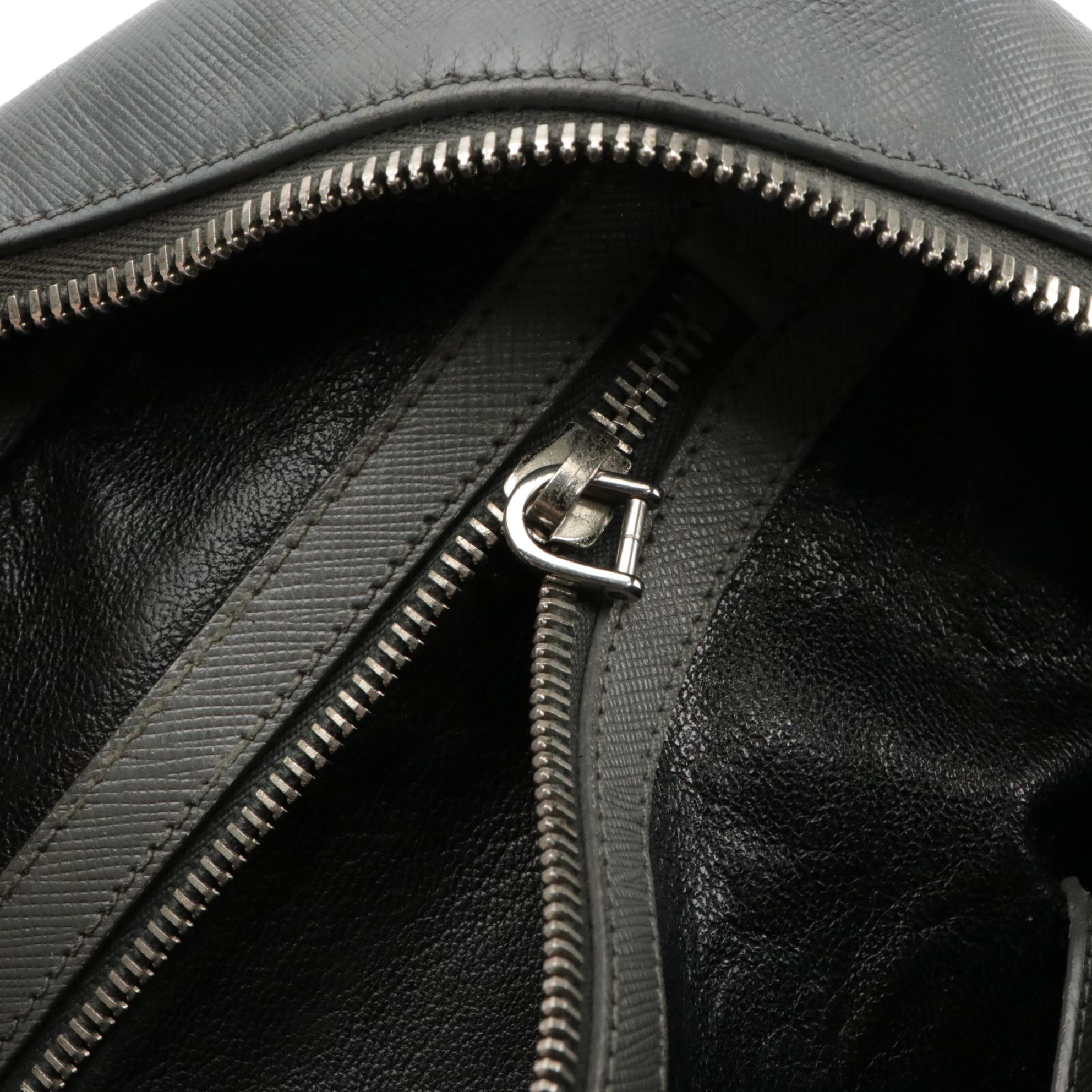 Prada Grey Saffiano Leather Briefcase