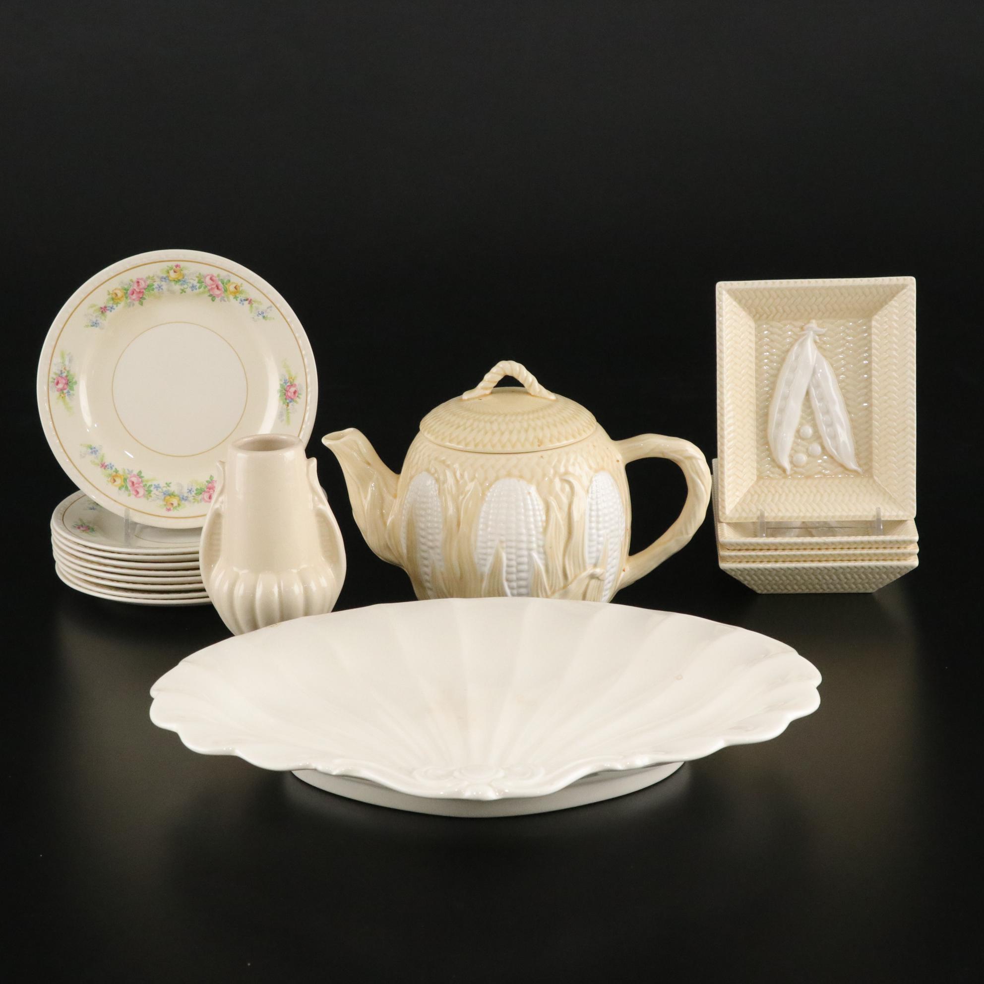Shafford "Lattice" Teapot & Dishes with Spode and Other Dishware