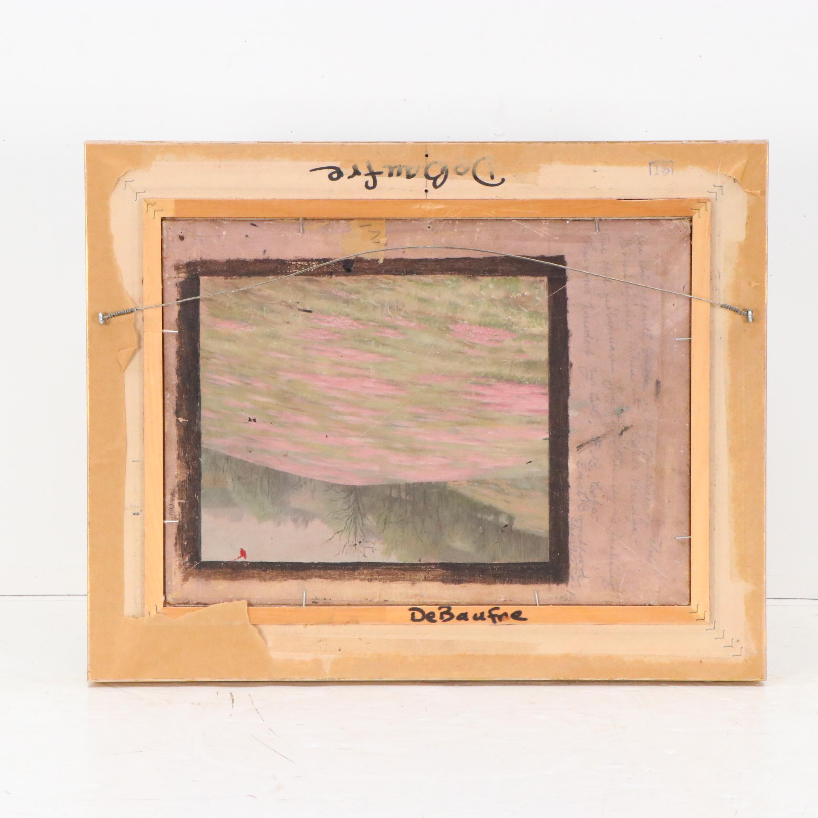 DeBaufre Creek Landscape With Figure Oil Painting