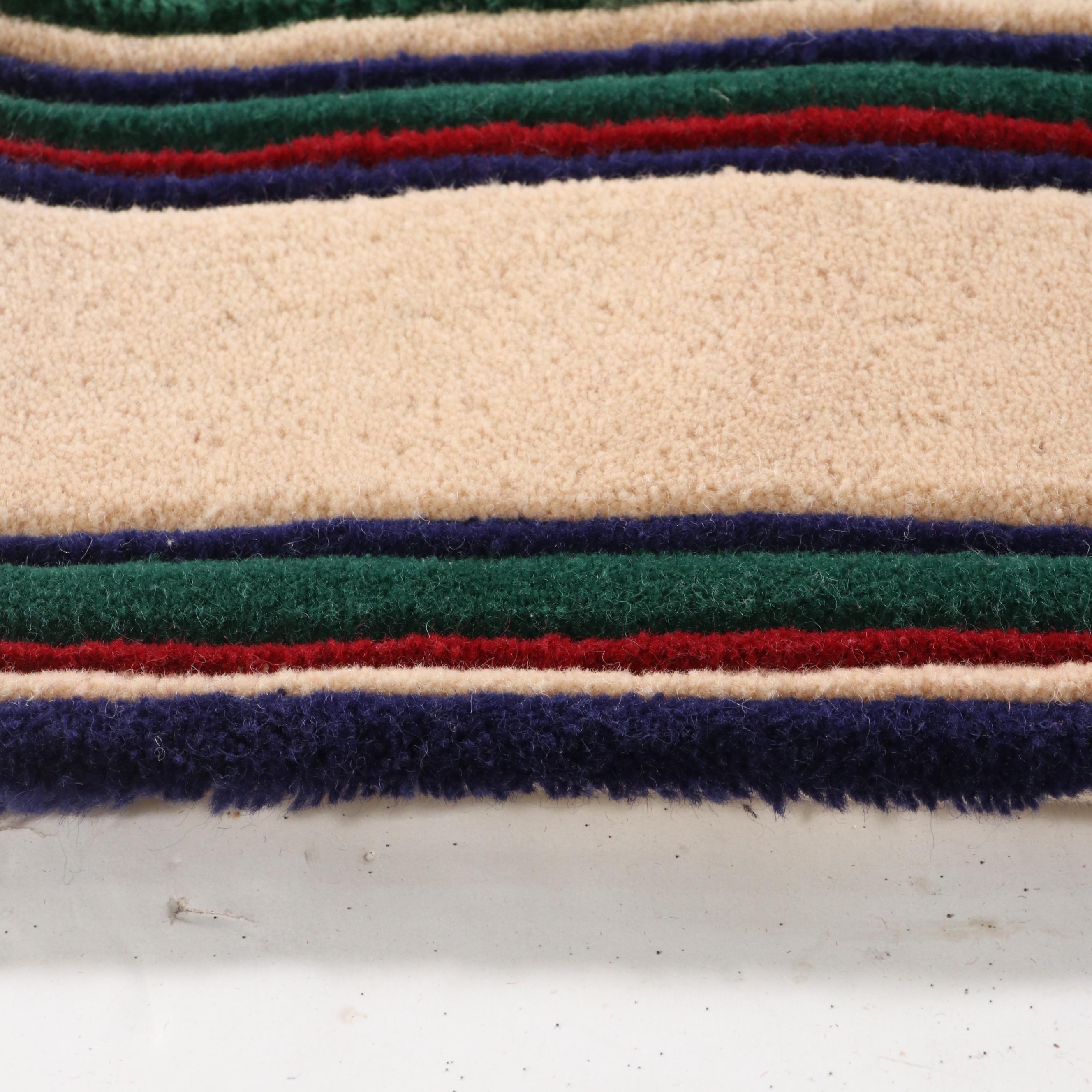 4' x 5'11 Hand-Tufted Margene Louise Golf Course Motif Area Rug, Circa 1990