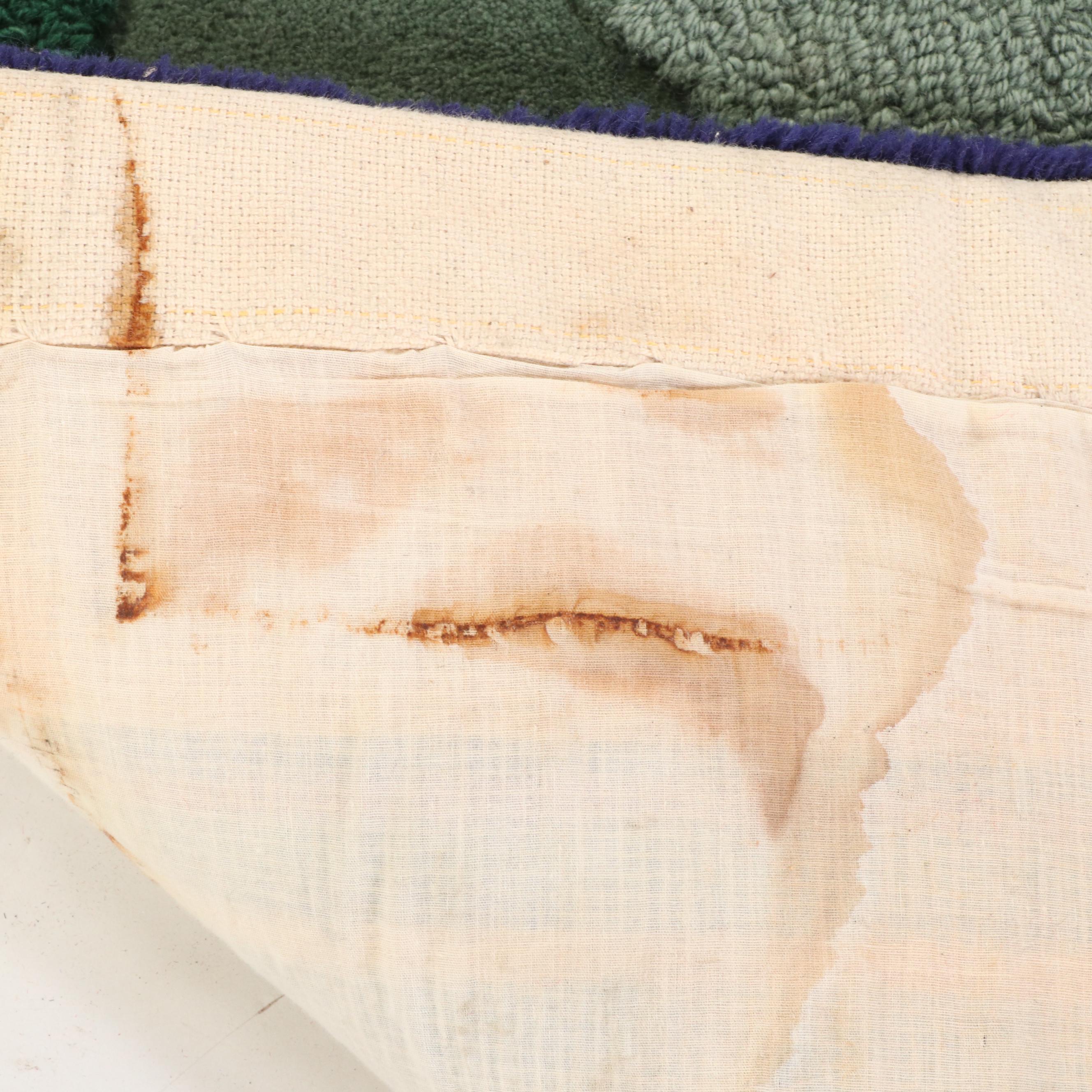 4' x 5'11 Hand-Tufted Margene Louise Golf Course Motif Area Rug, Circa 1990