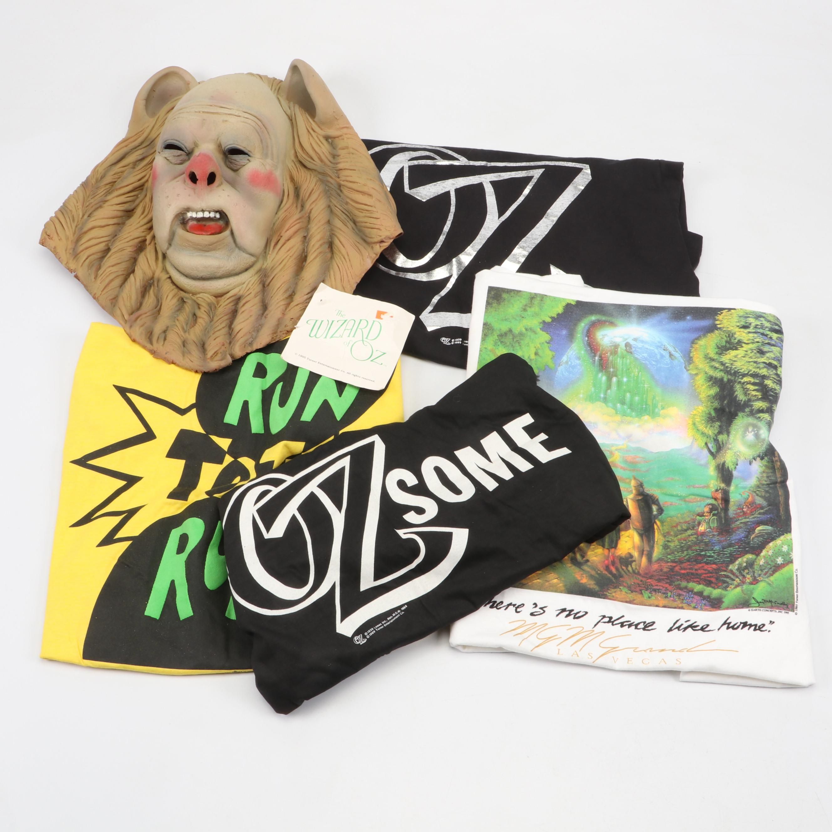 Cowardly Lion Mask and "The Wizard of Oz" T-Shirts, 1995