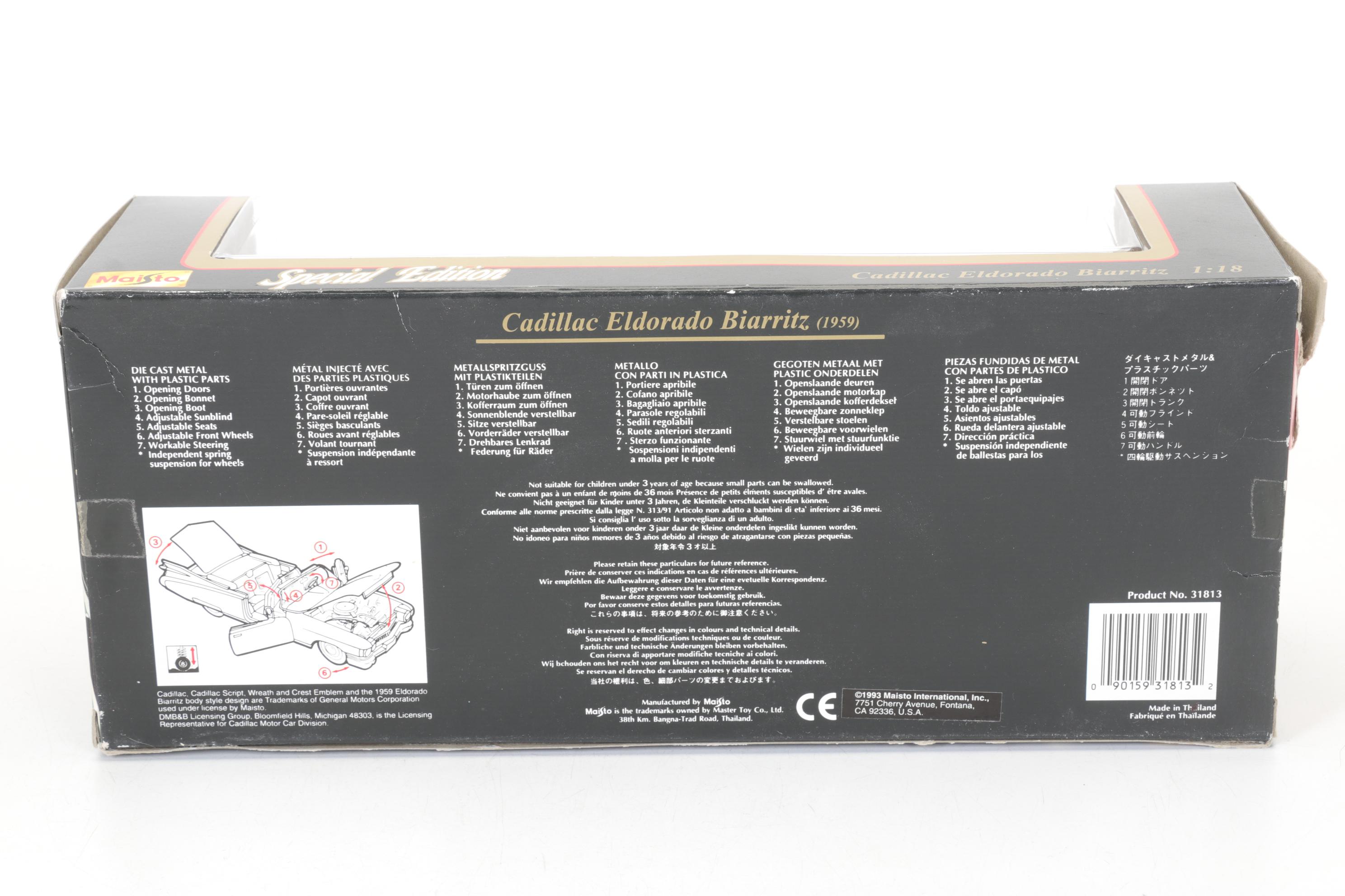 Cadillac Eldorado Biarritz and Other Diecast Model Cars