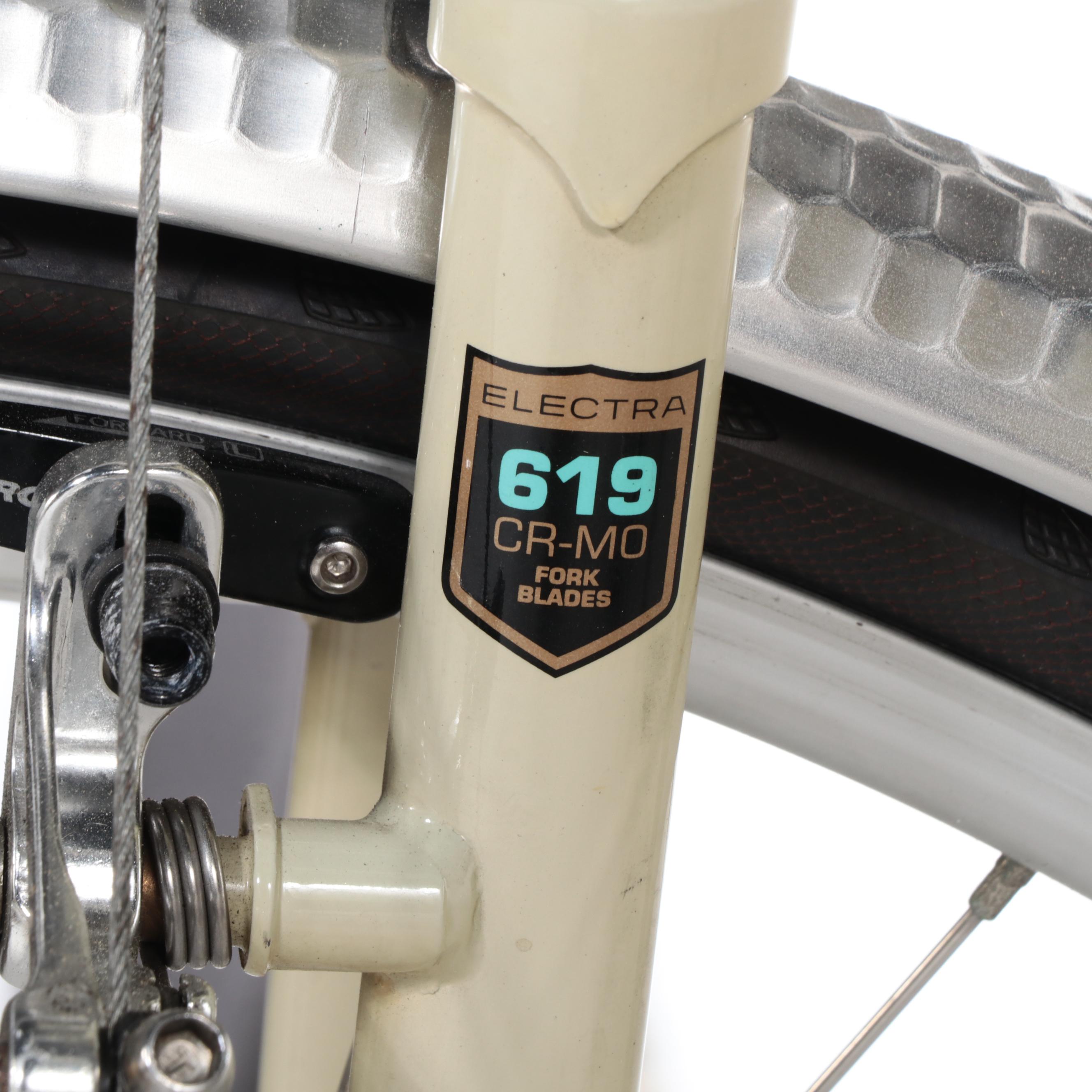 Electra Ticino 8D Cruiser Bicycle in Cream with Fenders, Custom Tires, Vintage