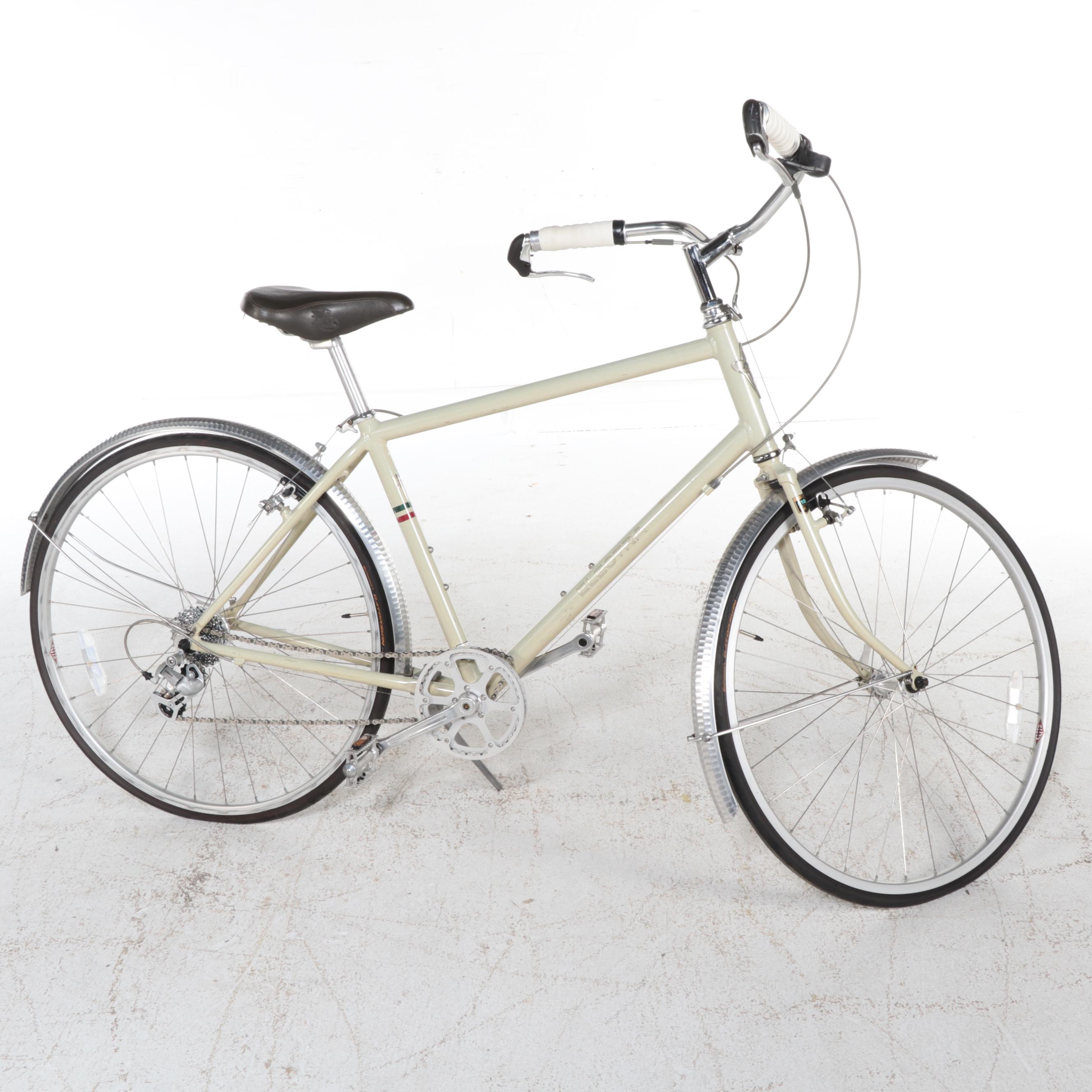 Electra Ticino 8D Cruiser Bicycle in Cream with Fenders, Custom Tires, Vintage