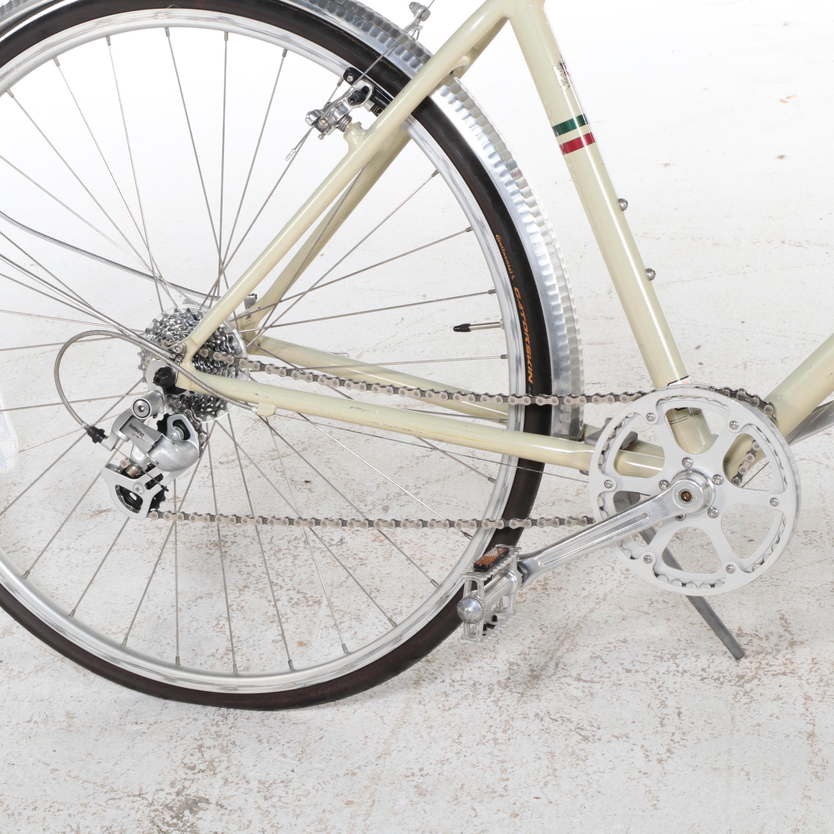 Electra Ticino 8D Cruiser Bicycle in Cream with Fenders, Custom Tires, Vintage