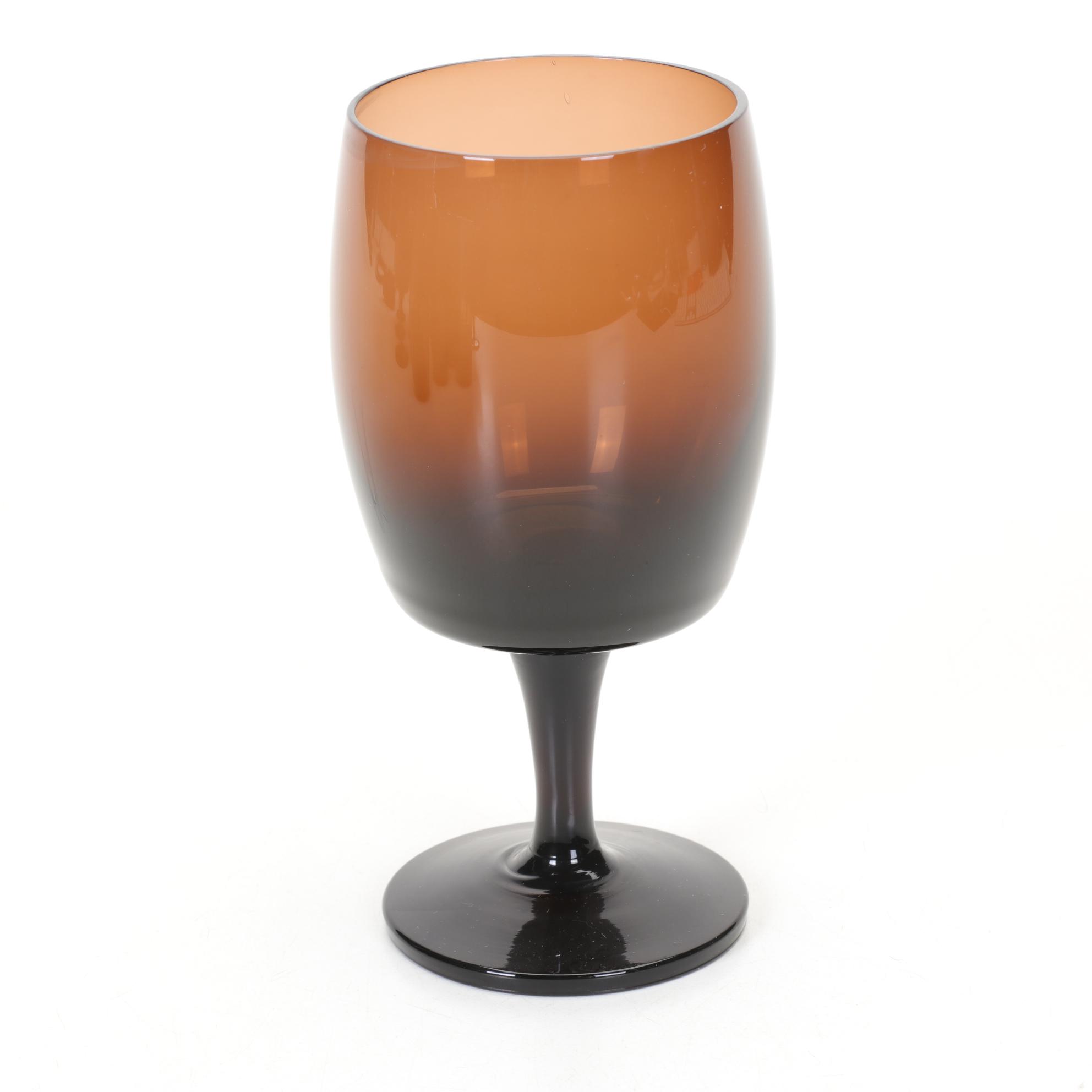 Gorham Reizart Brown Glasses & Stemware, Mid to Late 20th Century