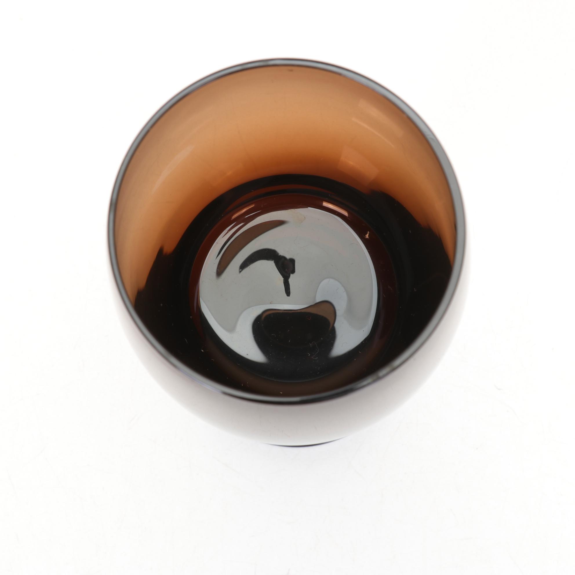 Gorham Reizart Brown Glasses & Stemware, Mid to Late 20th Century