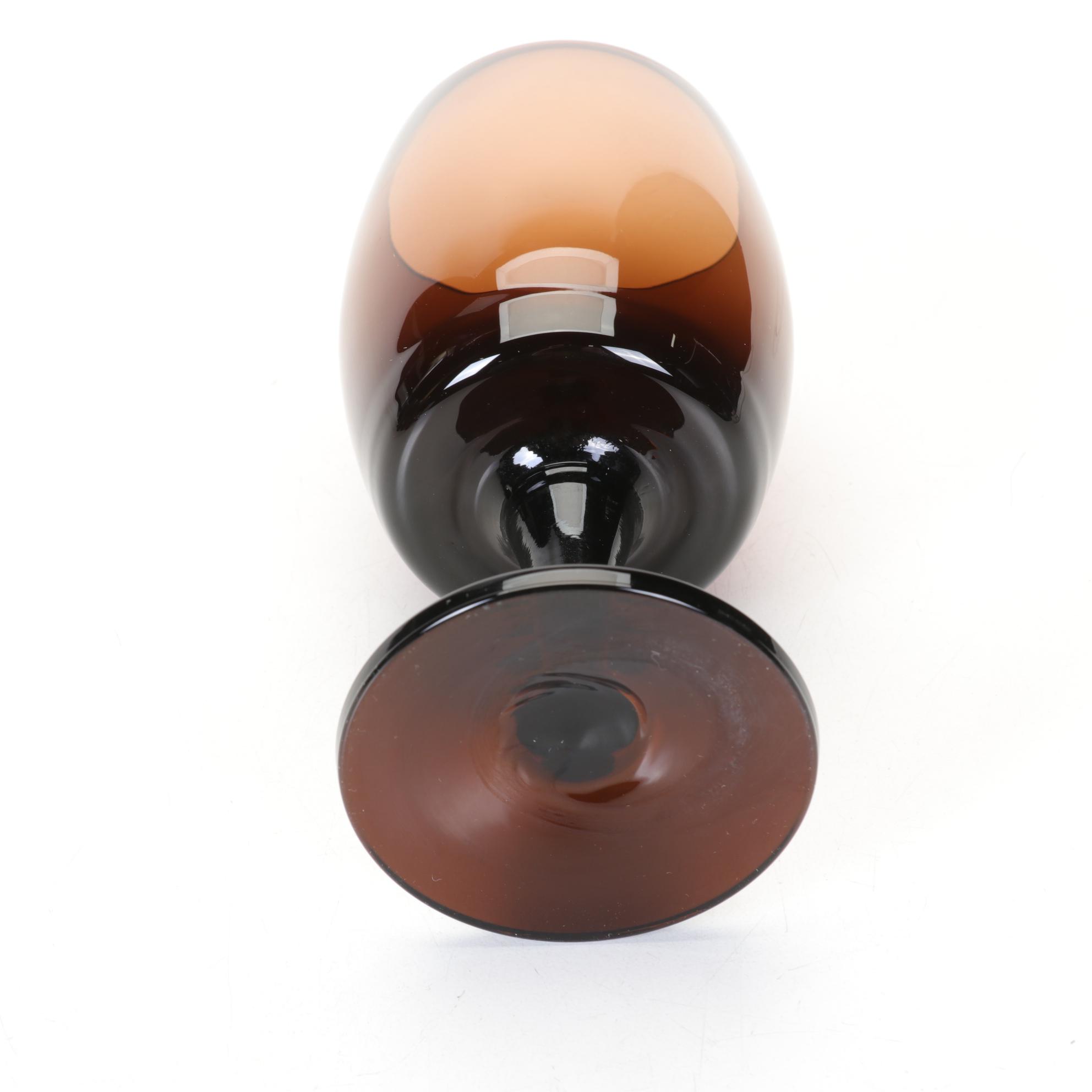 Gorham Reizart Brown Glasses & Stemware, Mid to Late 20th Century