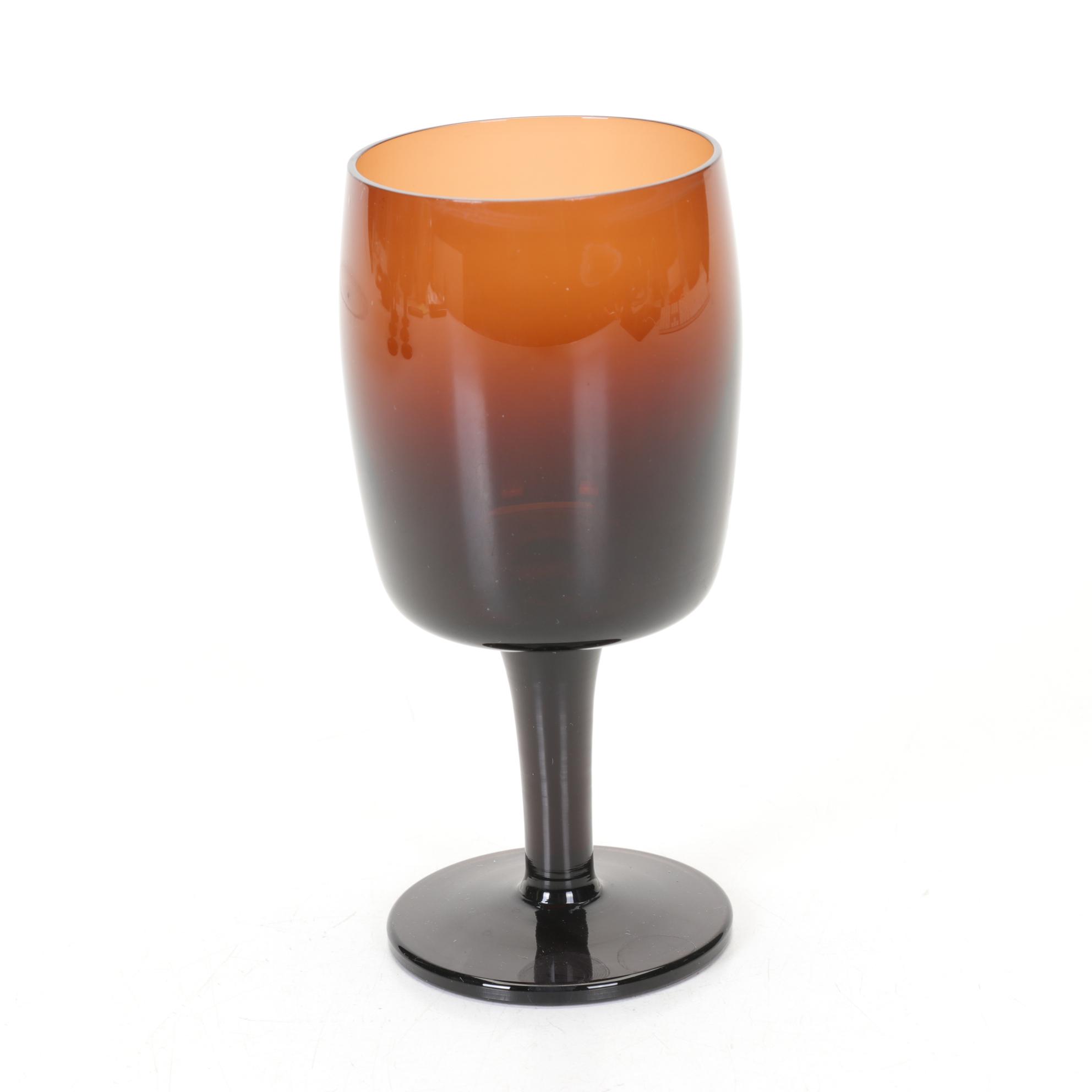 Gorham Reizart Brown Glasses & Stemware, Mid to Late 20th Century