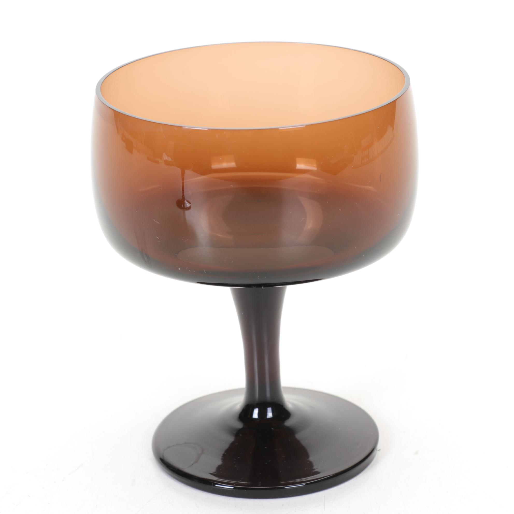 Gorham Reizart Brown Glasses & Stemware, Mid to Late 20th Century