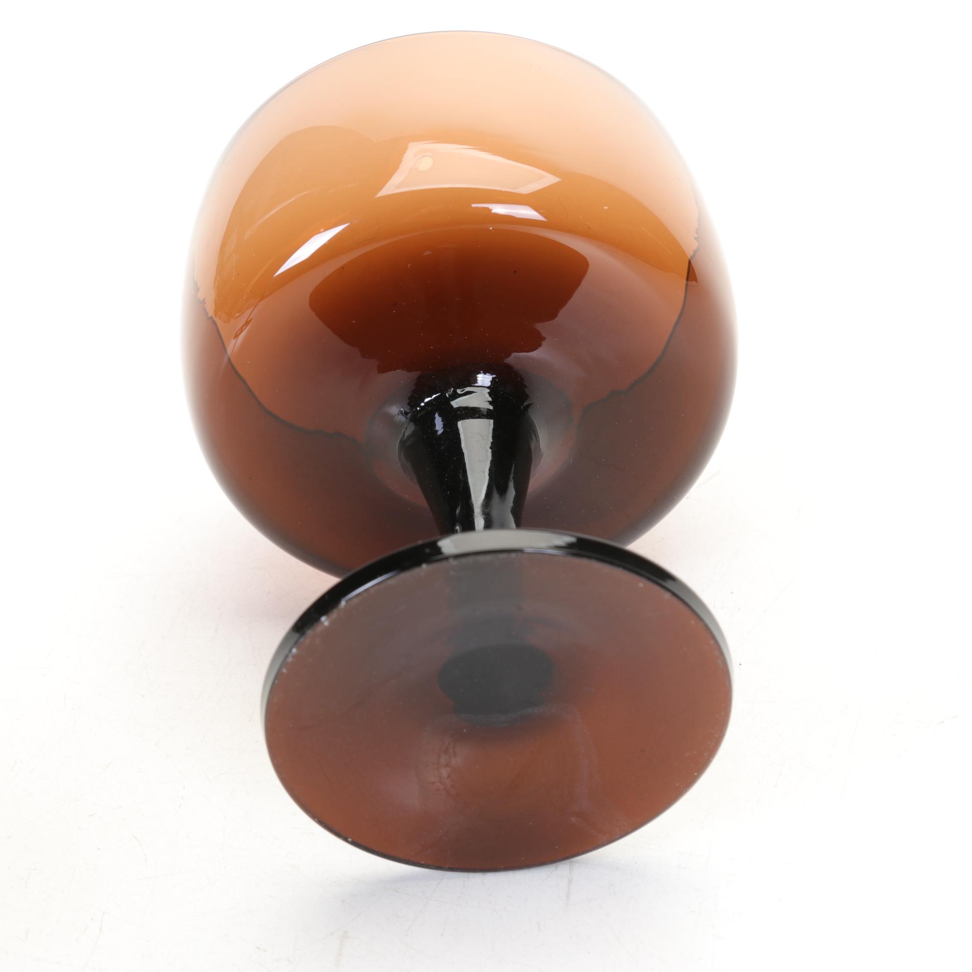 Gorham Reizart Brown Glasses & Stemware, Mid to Late 20th Century