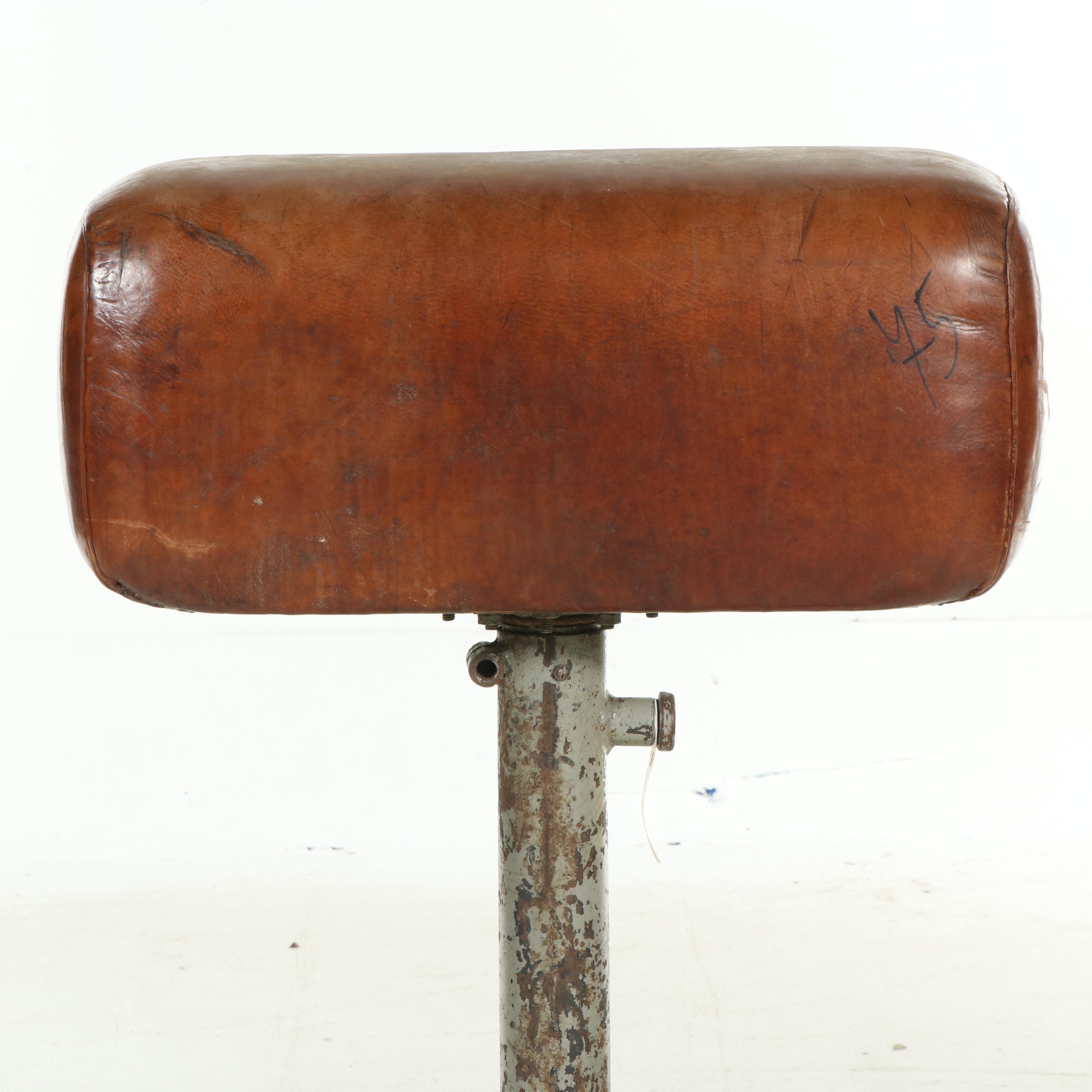 J. Seidl East European Gym Buck Pommel on Iron Stand, 20th C.