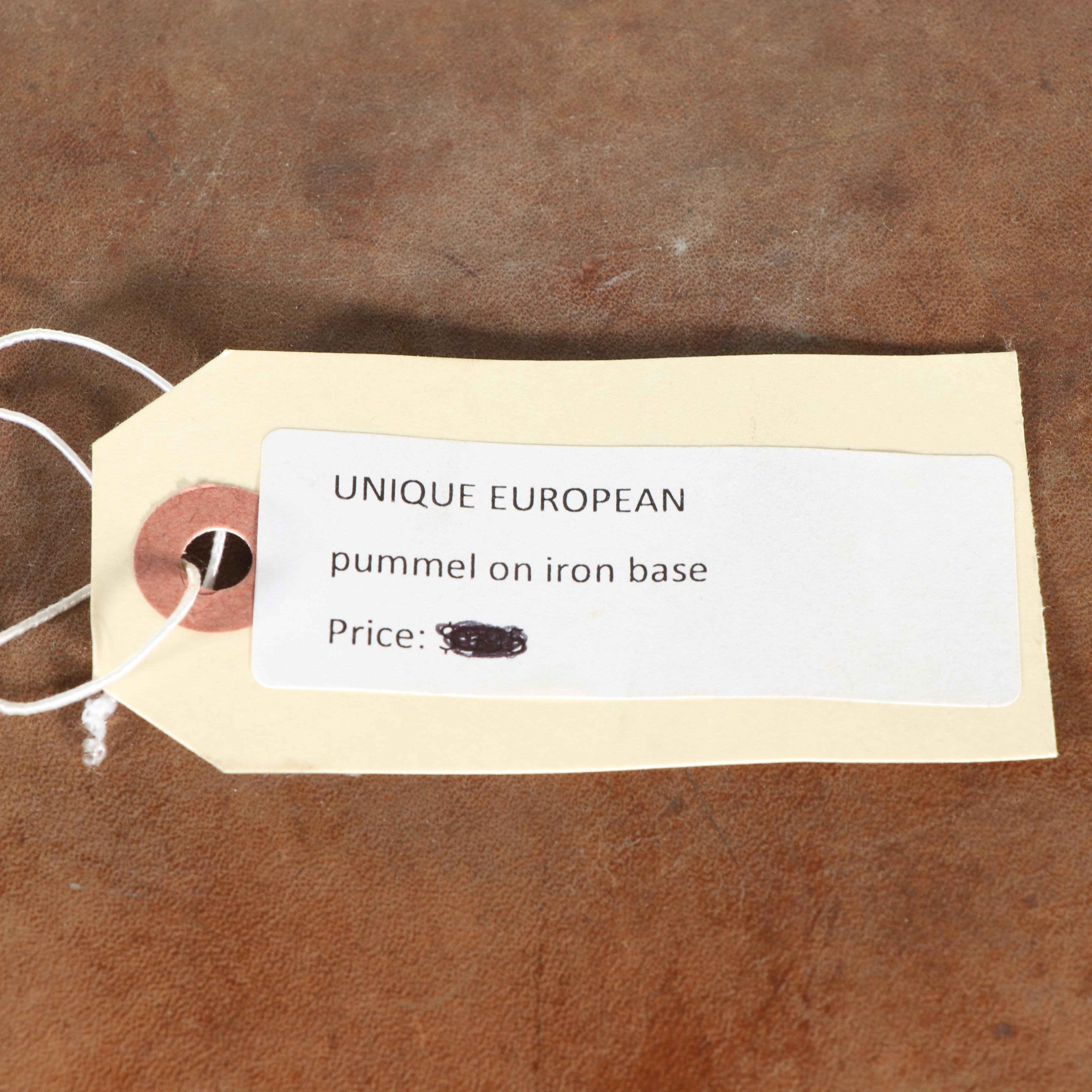 J. Seidl East European Gym Buck Pommel on Iron Stand, 20th C.