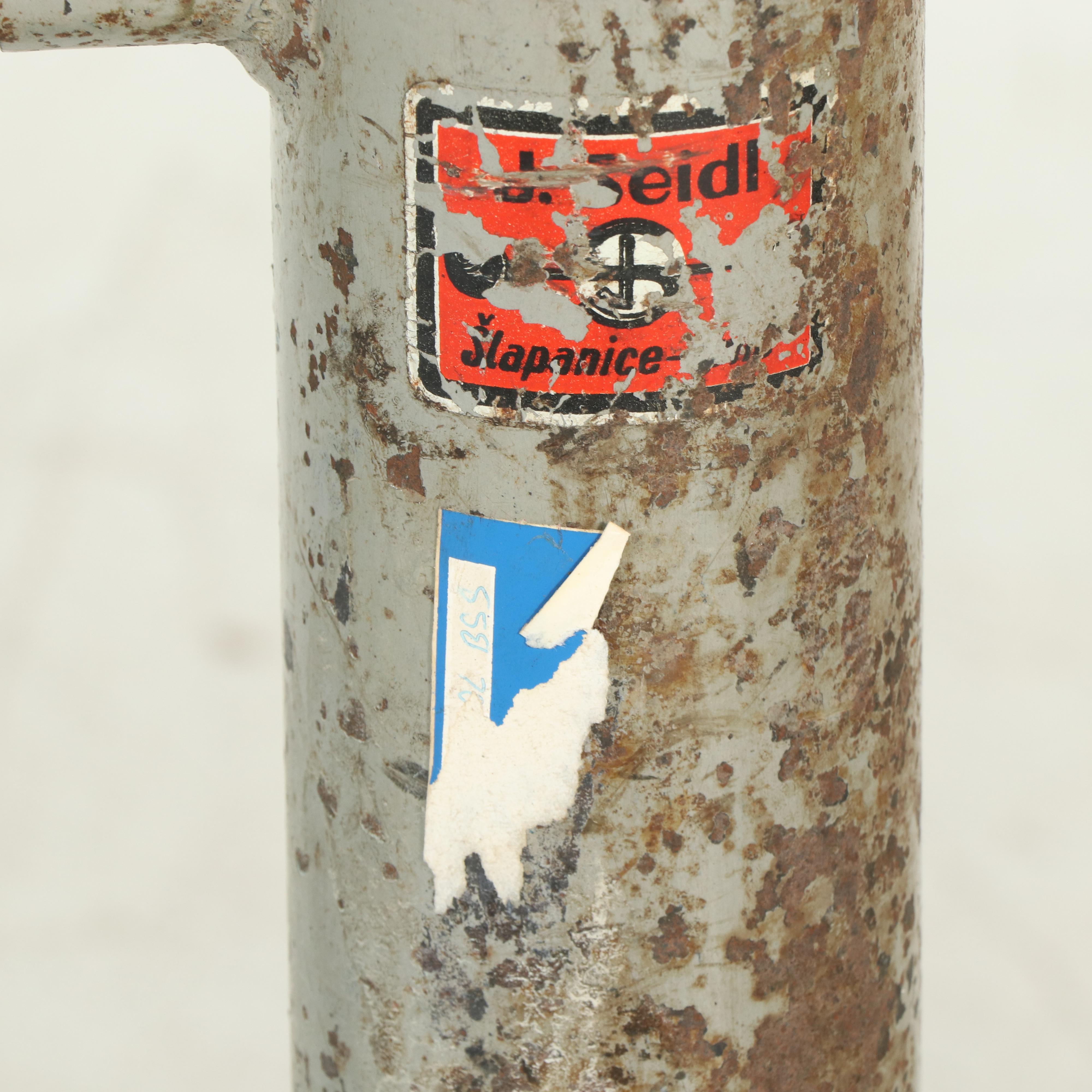 J. Seidl East European Gym Buck Pommel on Iron Stand, 20th C.